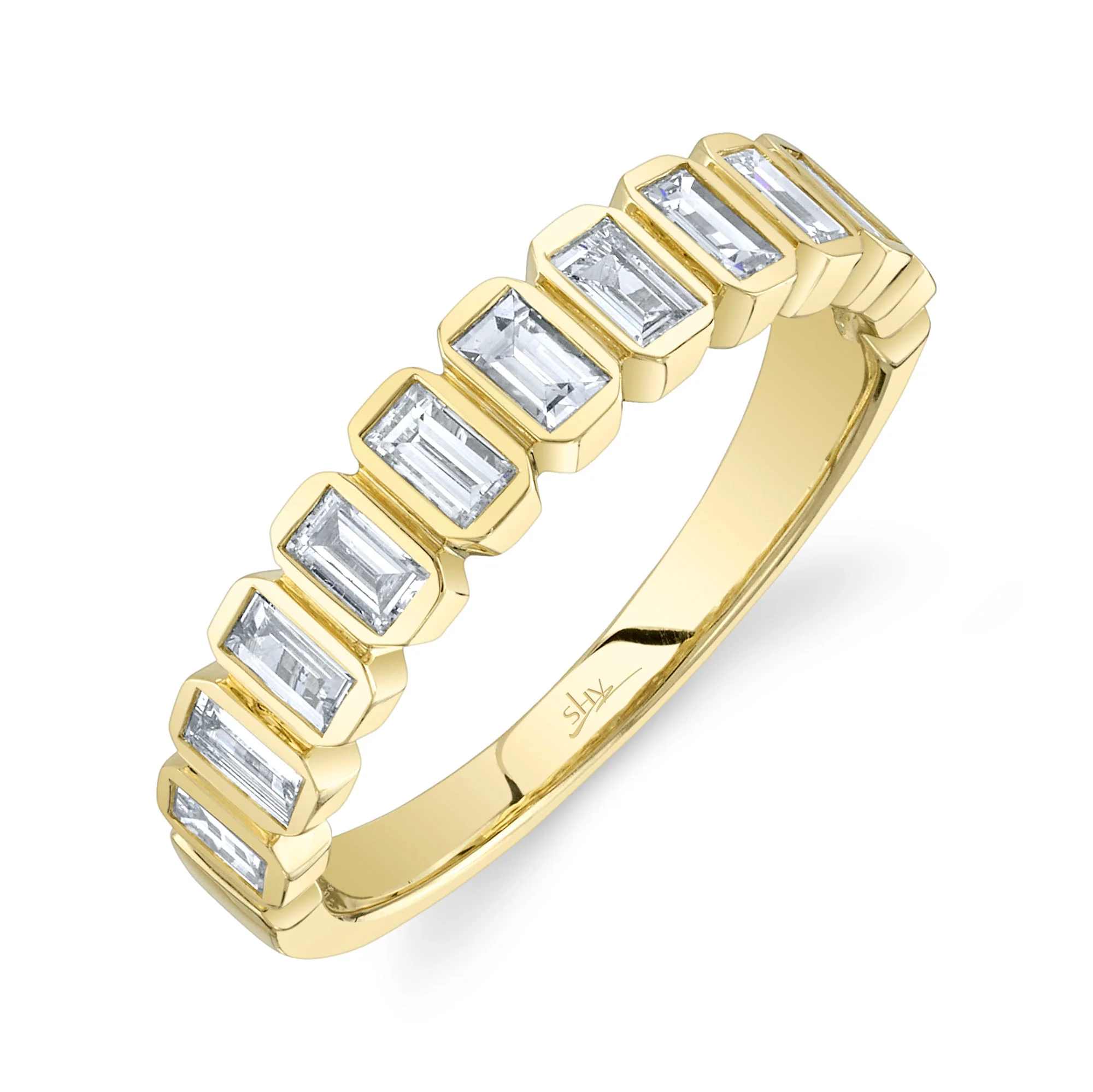 Baguette Diamond Bezel Ring - Image 2