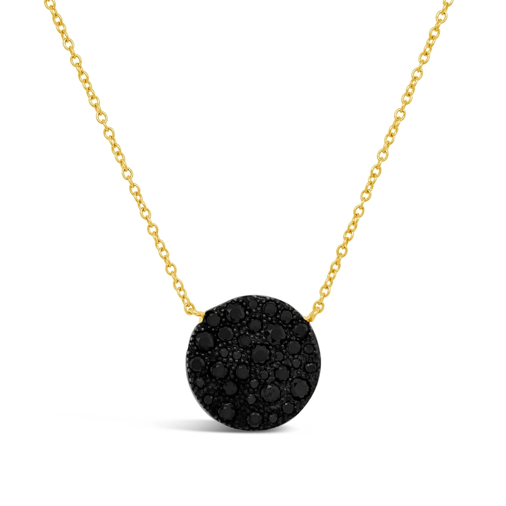 Black Diamond Disc Necklace
