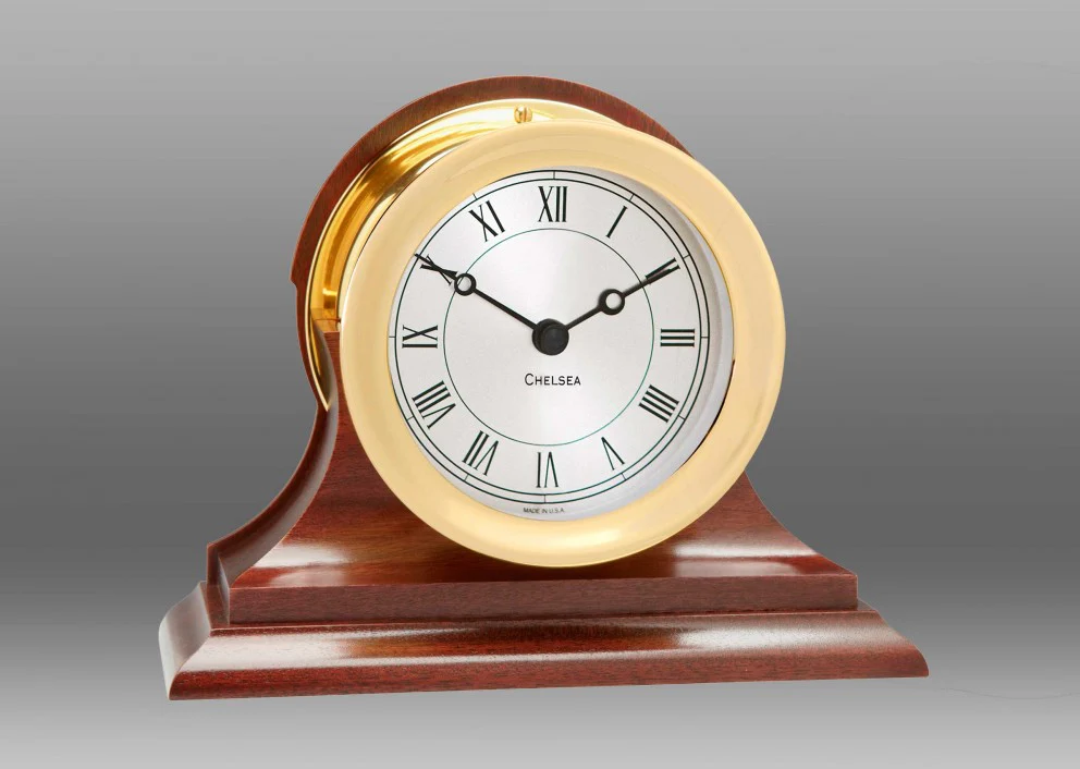 Brass "Presidential" Quartz Clock