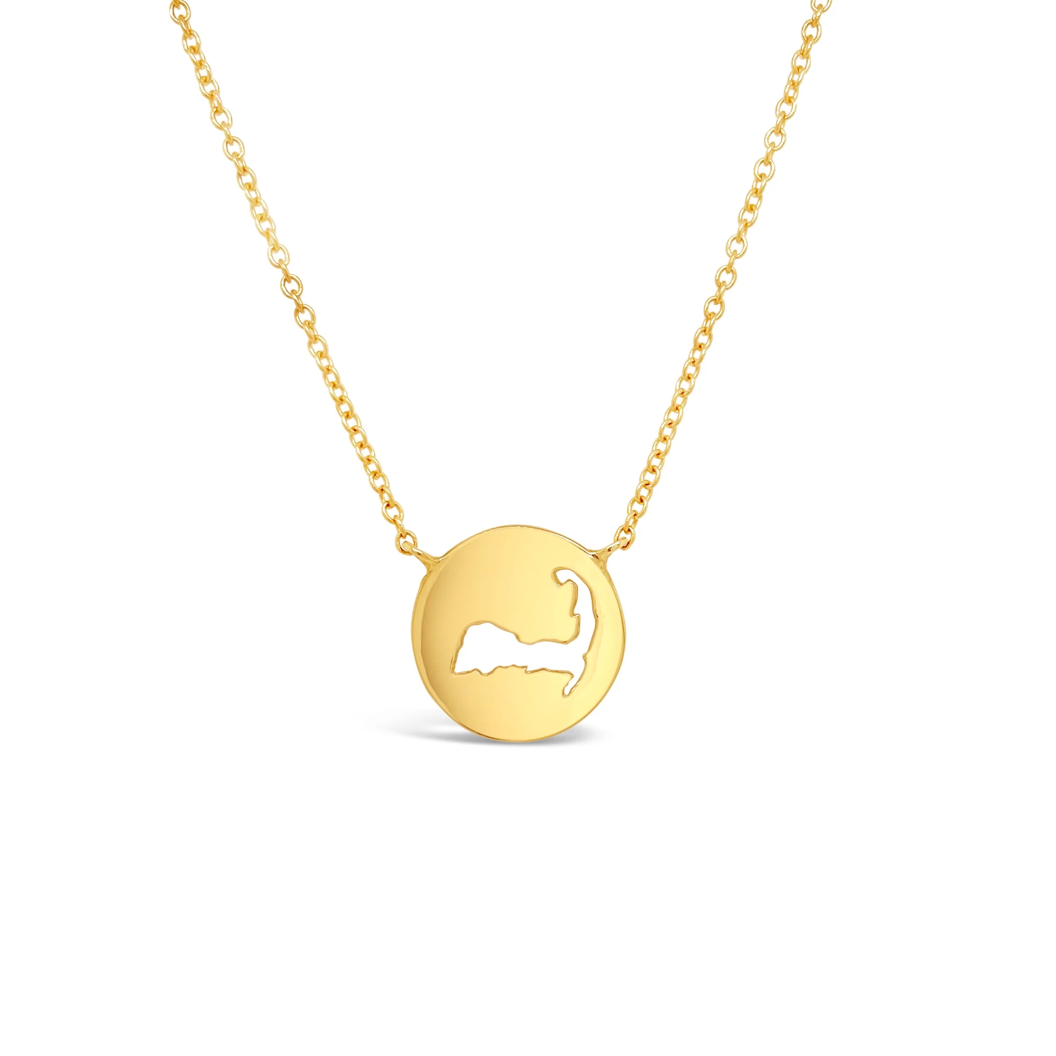 Cape Cod Map Disc Necklace