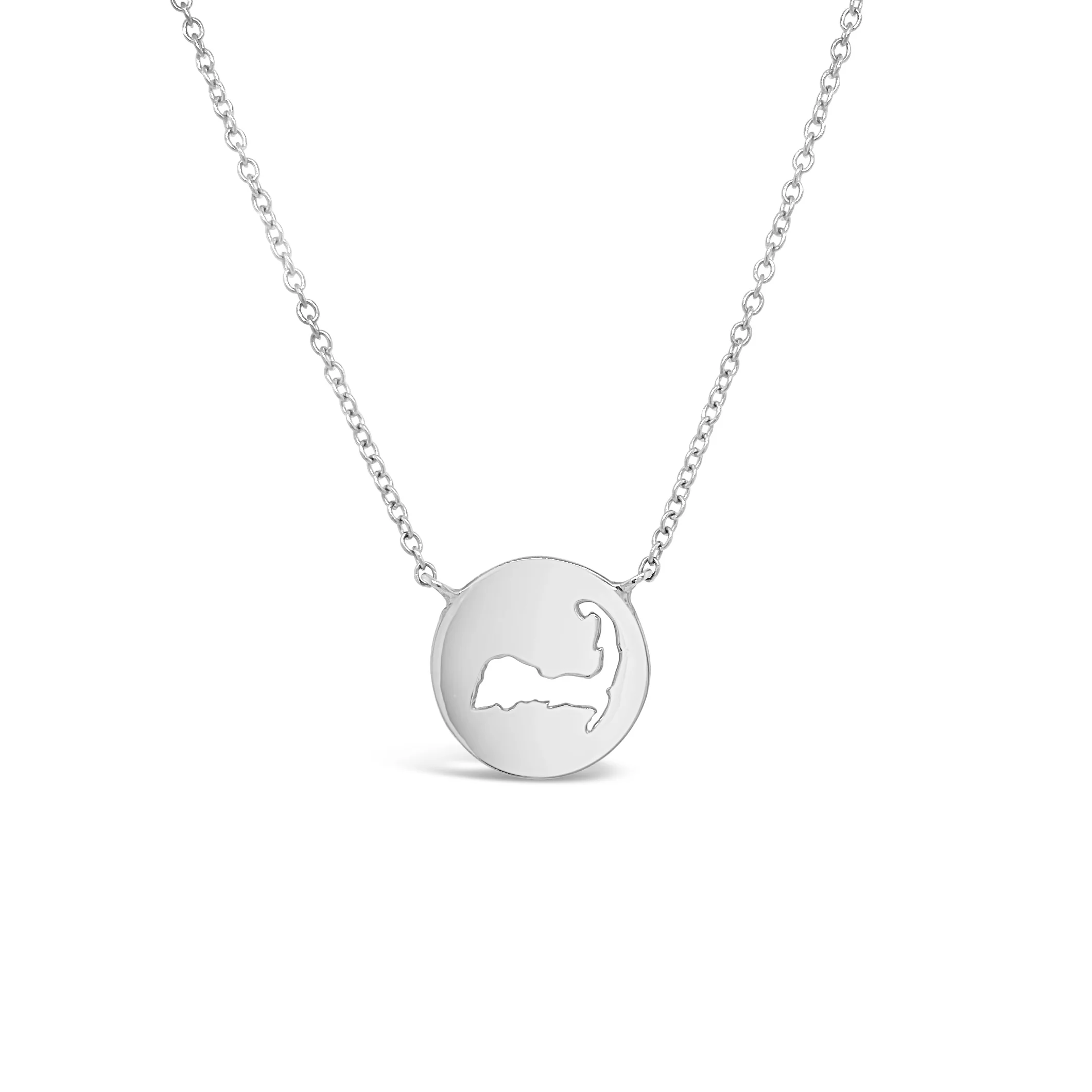 Cape Cod Map Disc Necklace - Image 3