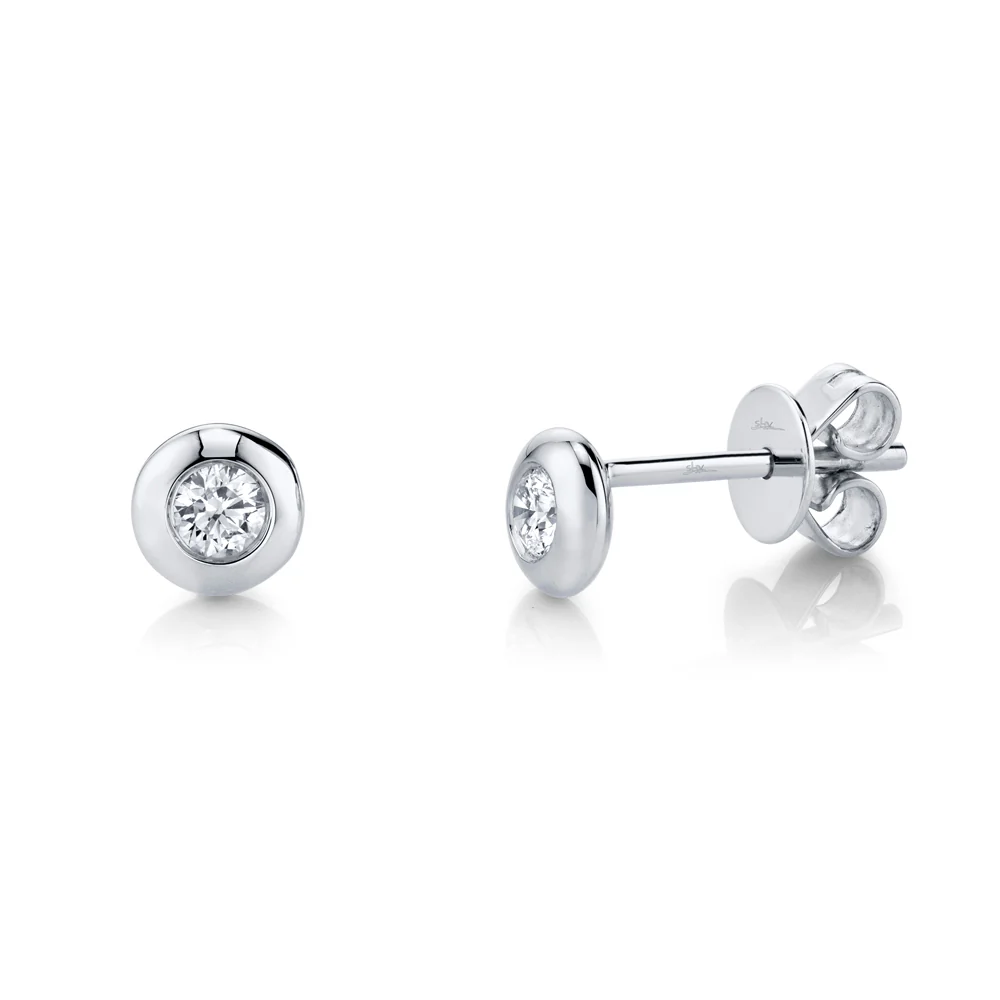 Chubby Bezel Diamond Studs - 0.22 CTW