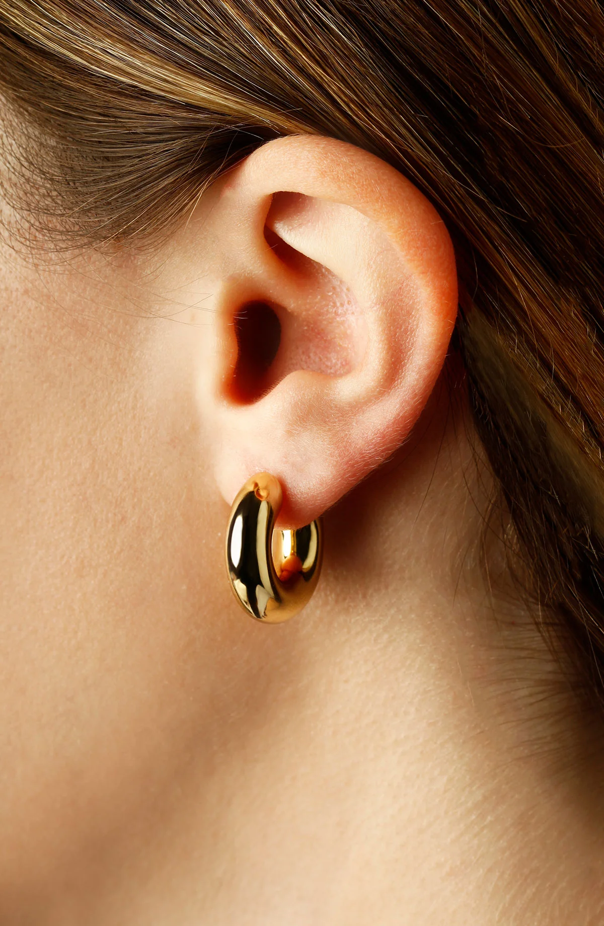 Chubby Electroform Huggie Hoop Earrings - Image 2