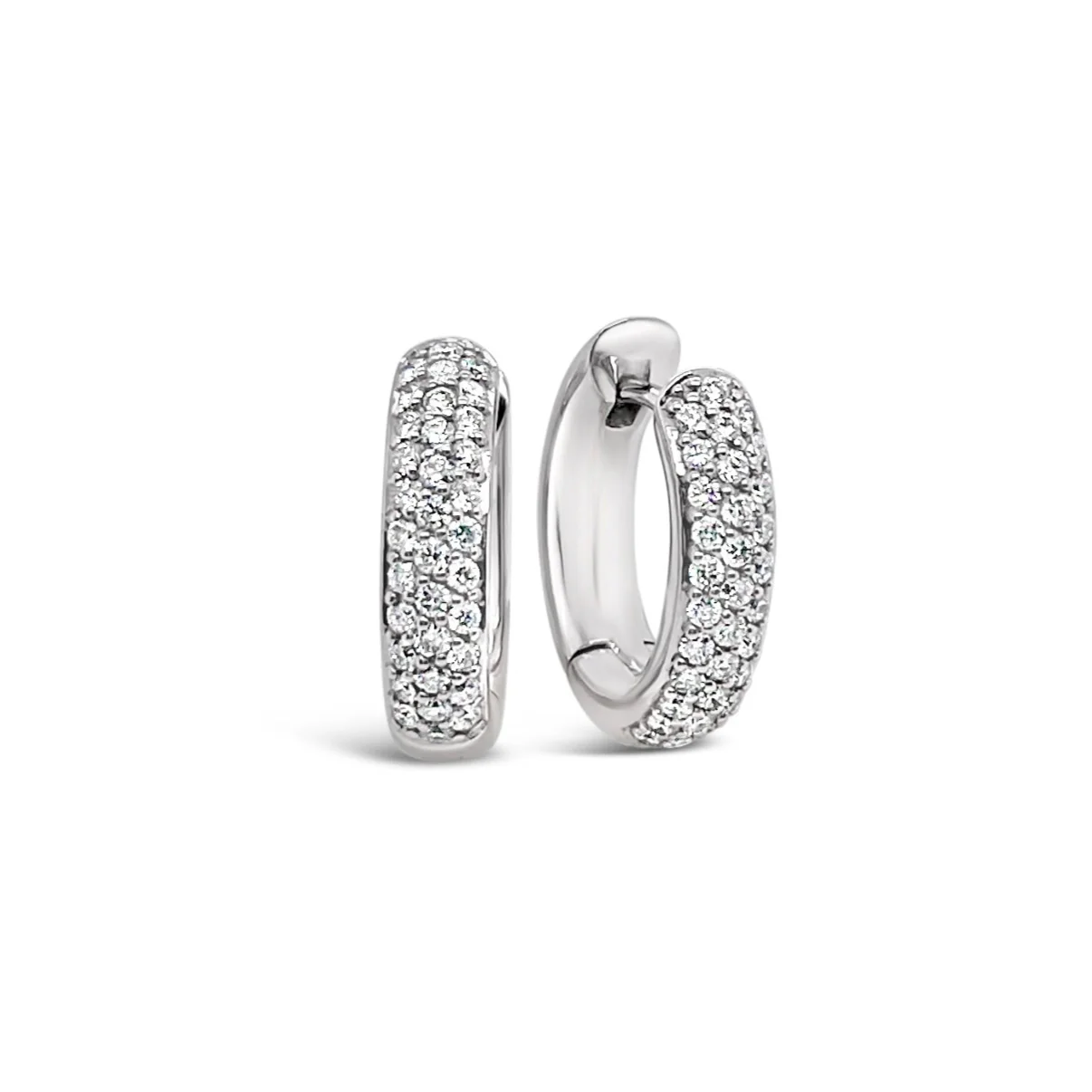 Chubby Pavé Diamond Hoops