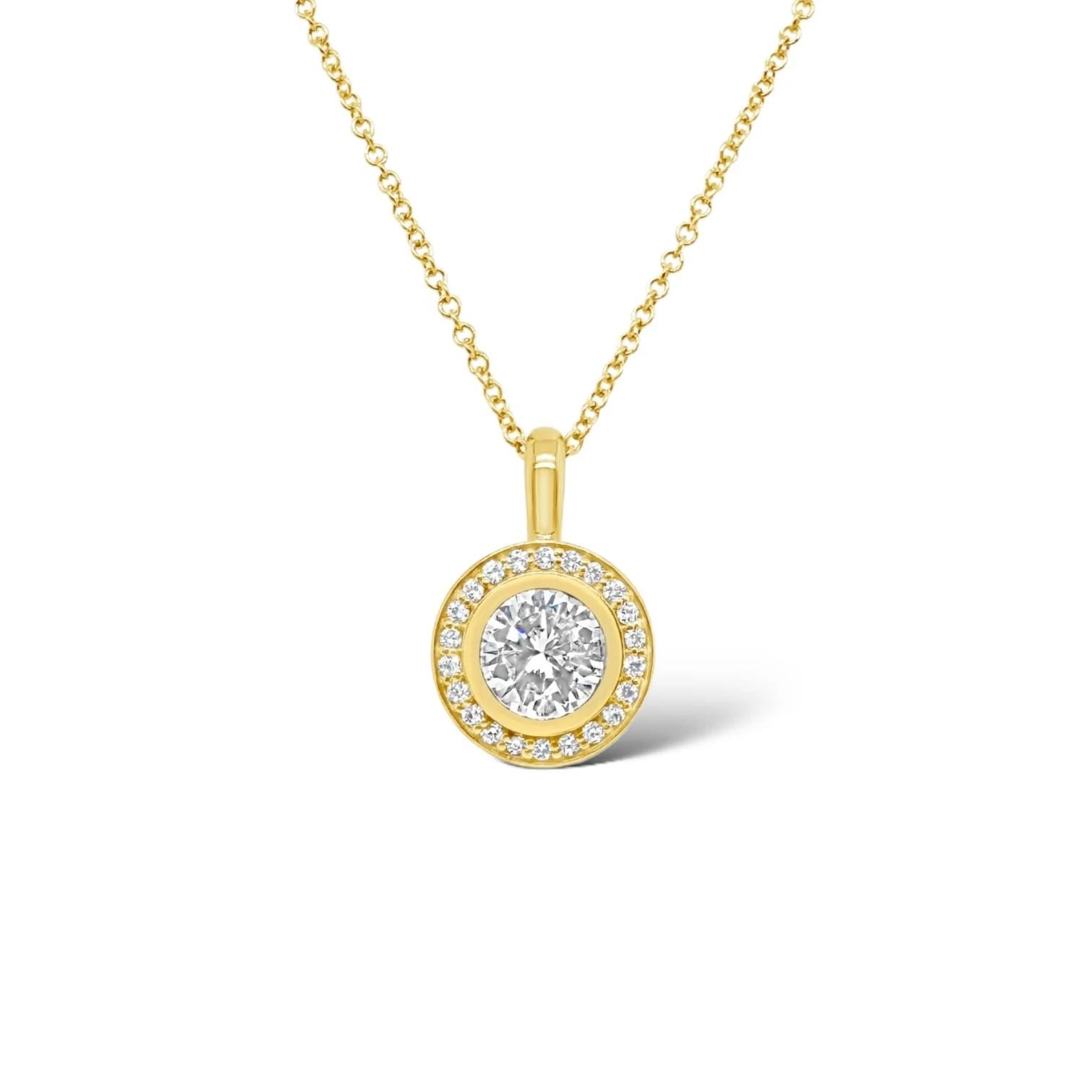 Classic Diamond Halo Pendant