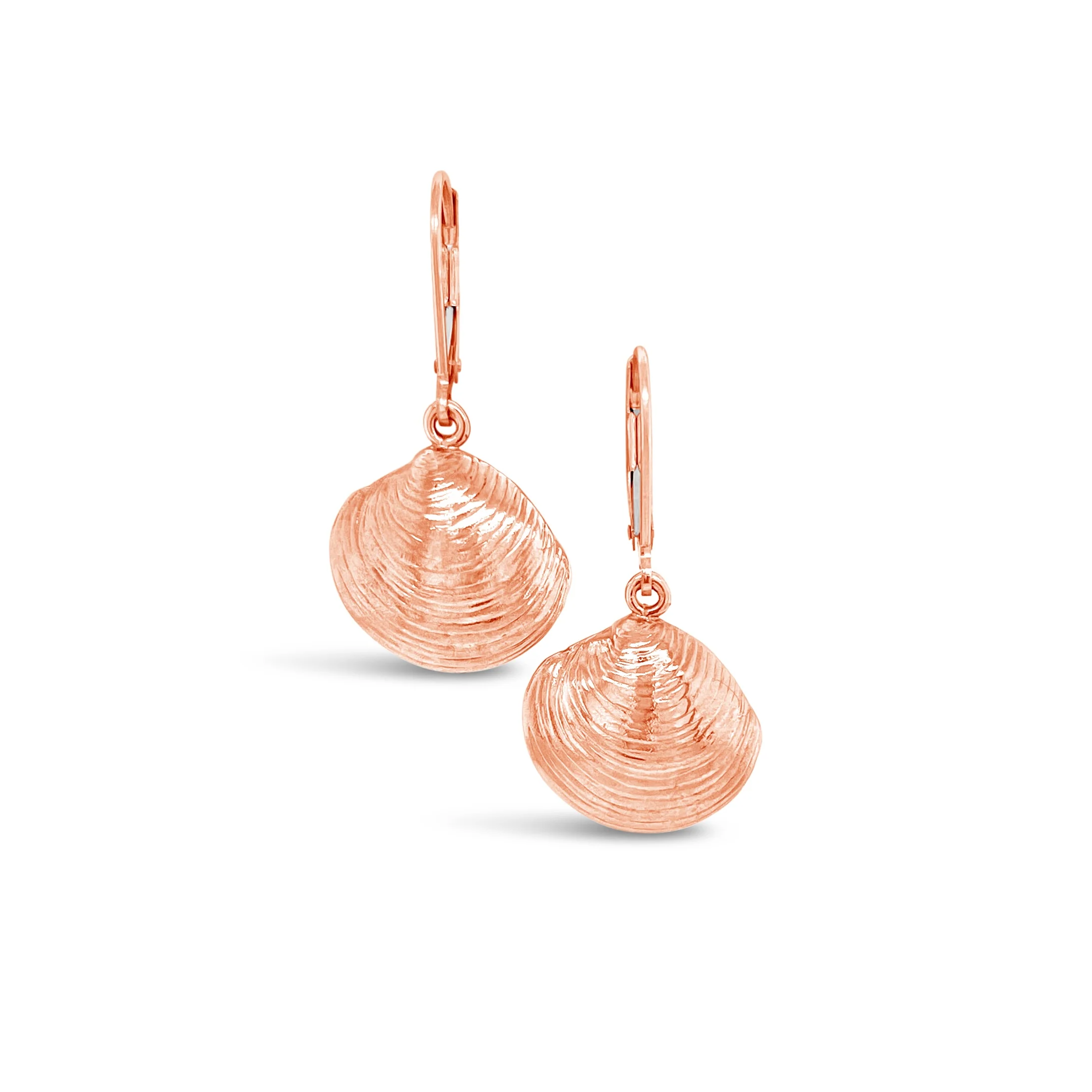 Quahog Shell Leverback Earrings - Image 3