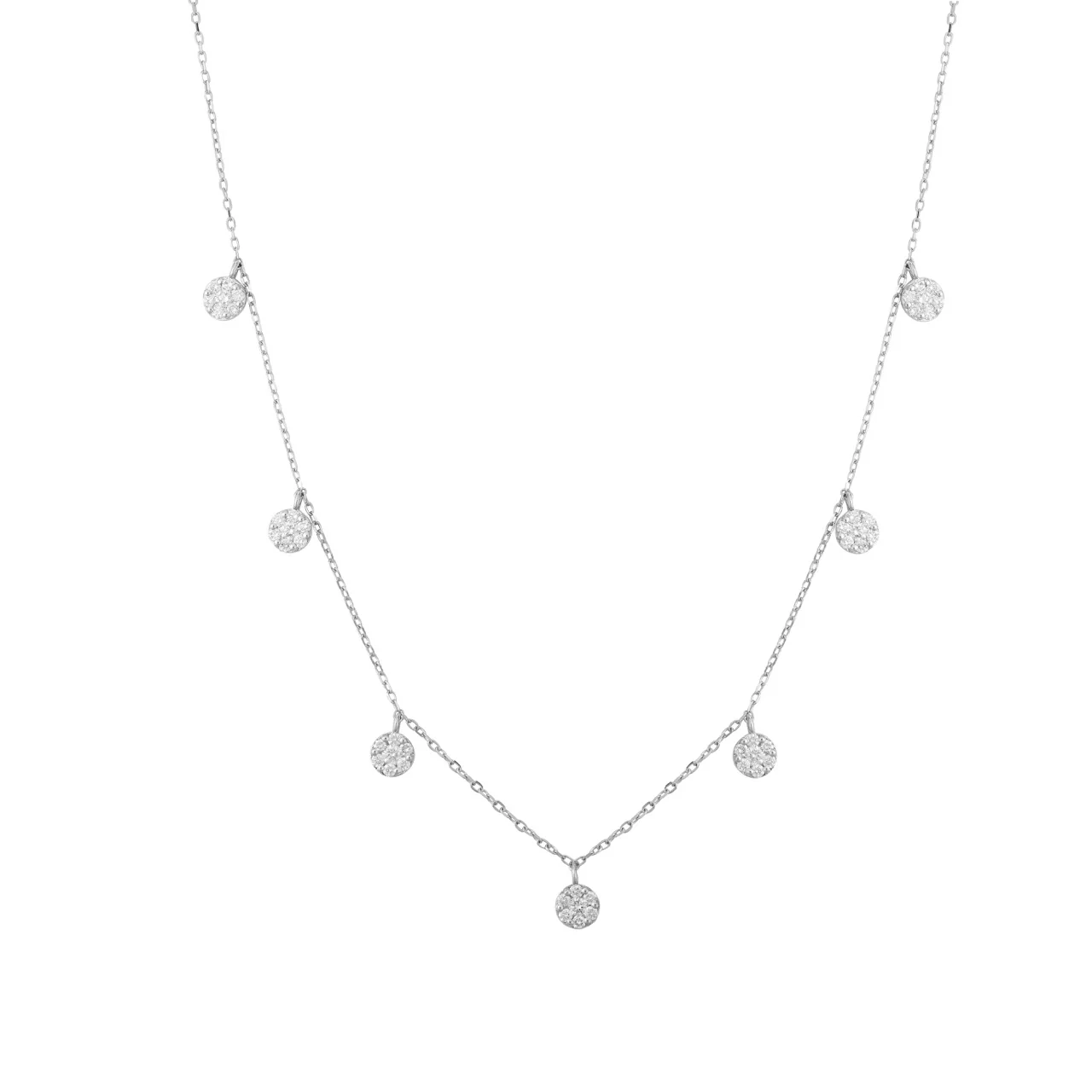 Diamond Cluster Dangles Necklace