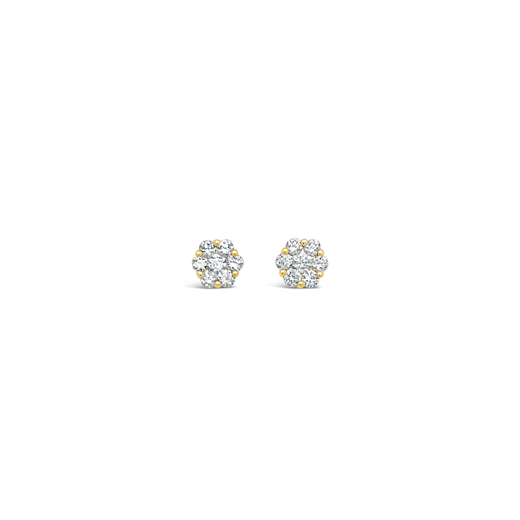 Diamond Cluster Studs - 0.75CTW