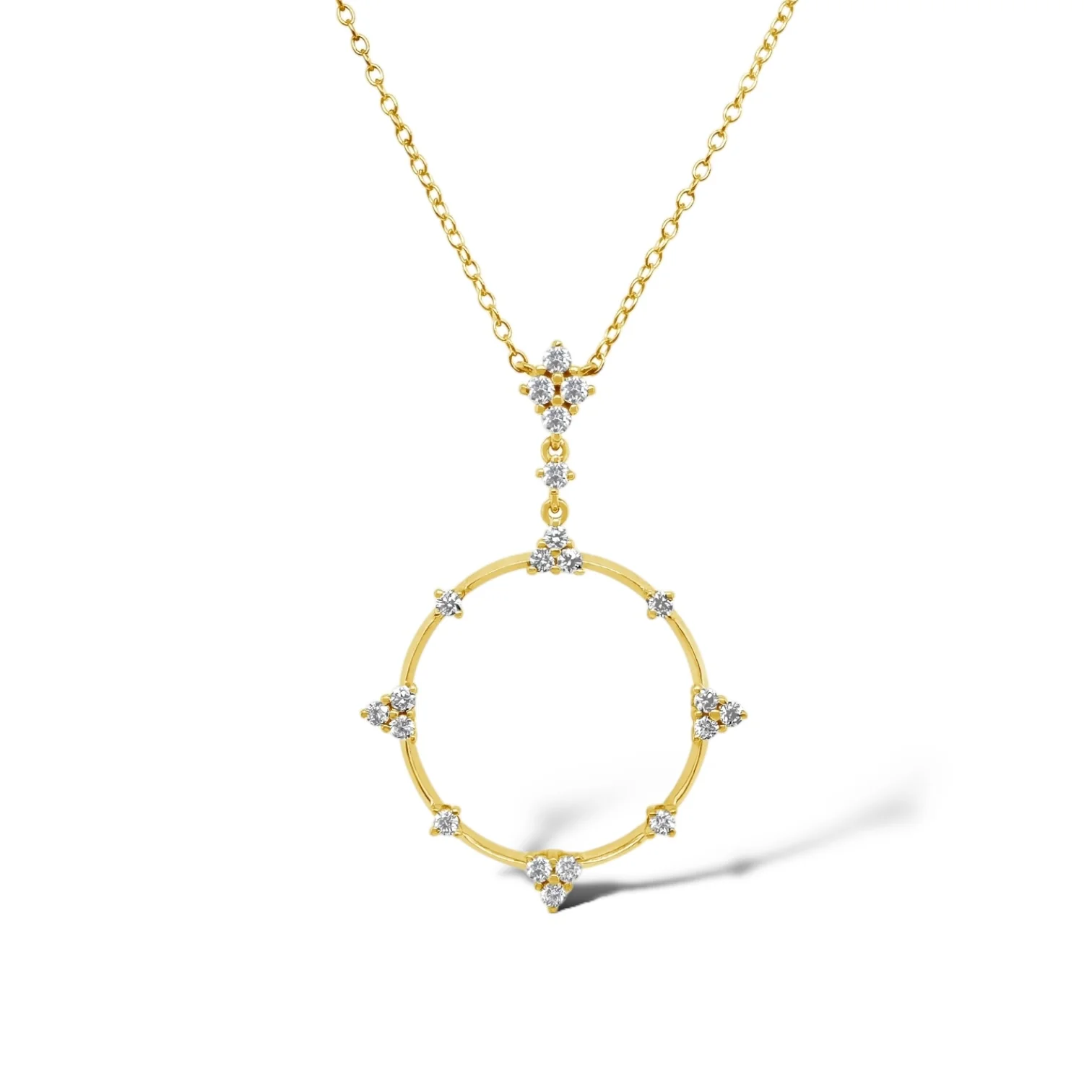 Diamond "Constellation" Circle Necklace