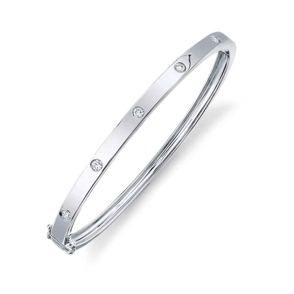Diamond Dotted Hinged Bangle - Image 2