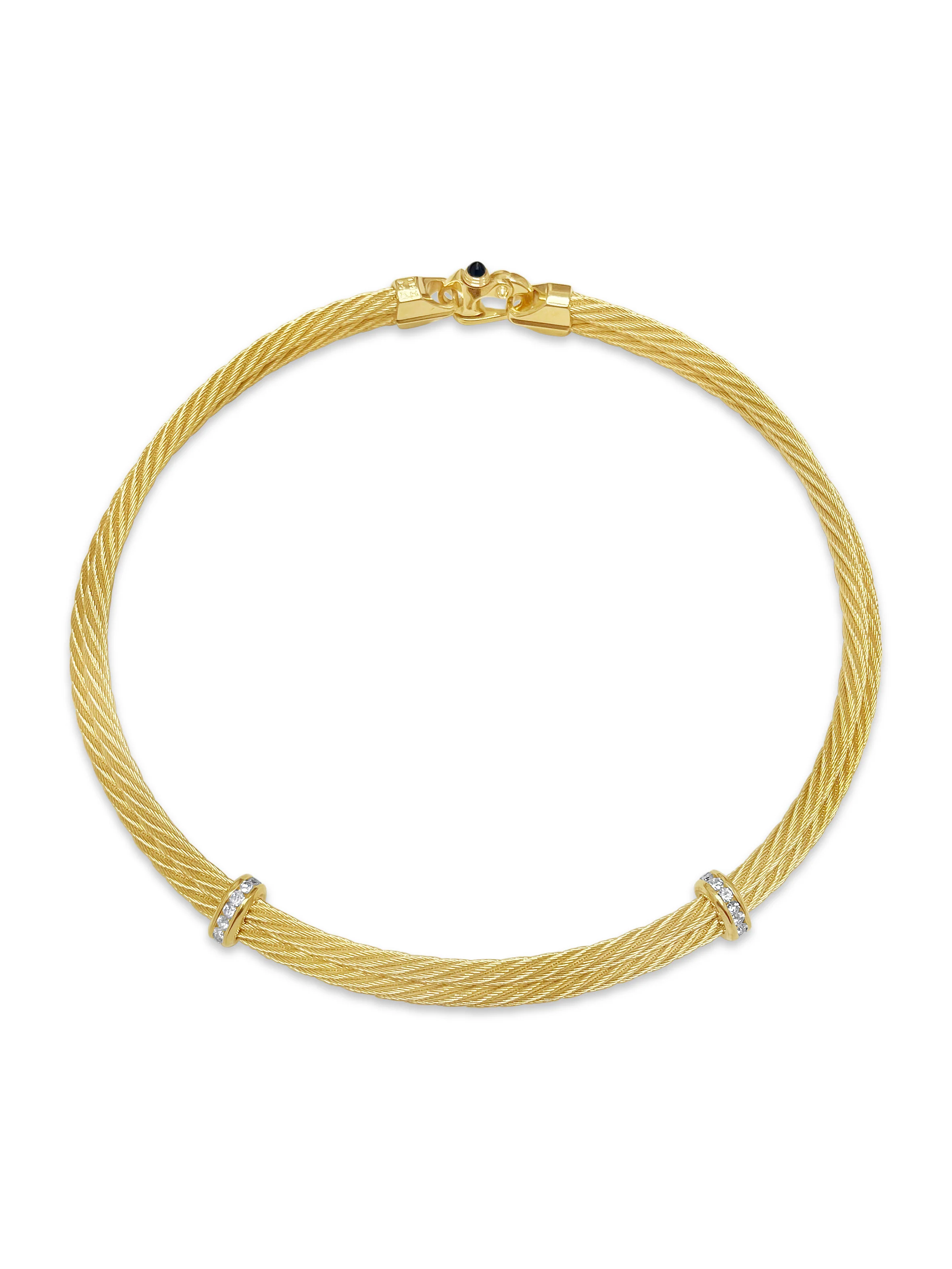 Diamond Double Cable Necklace