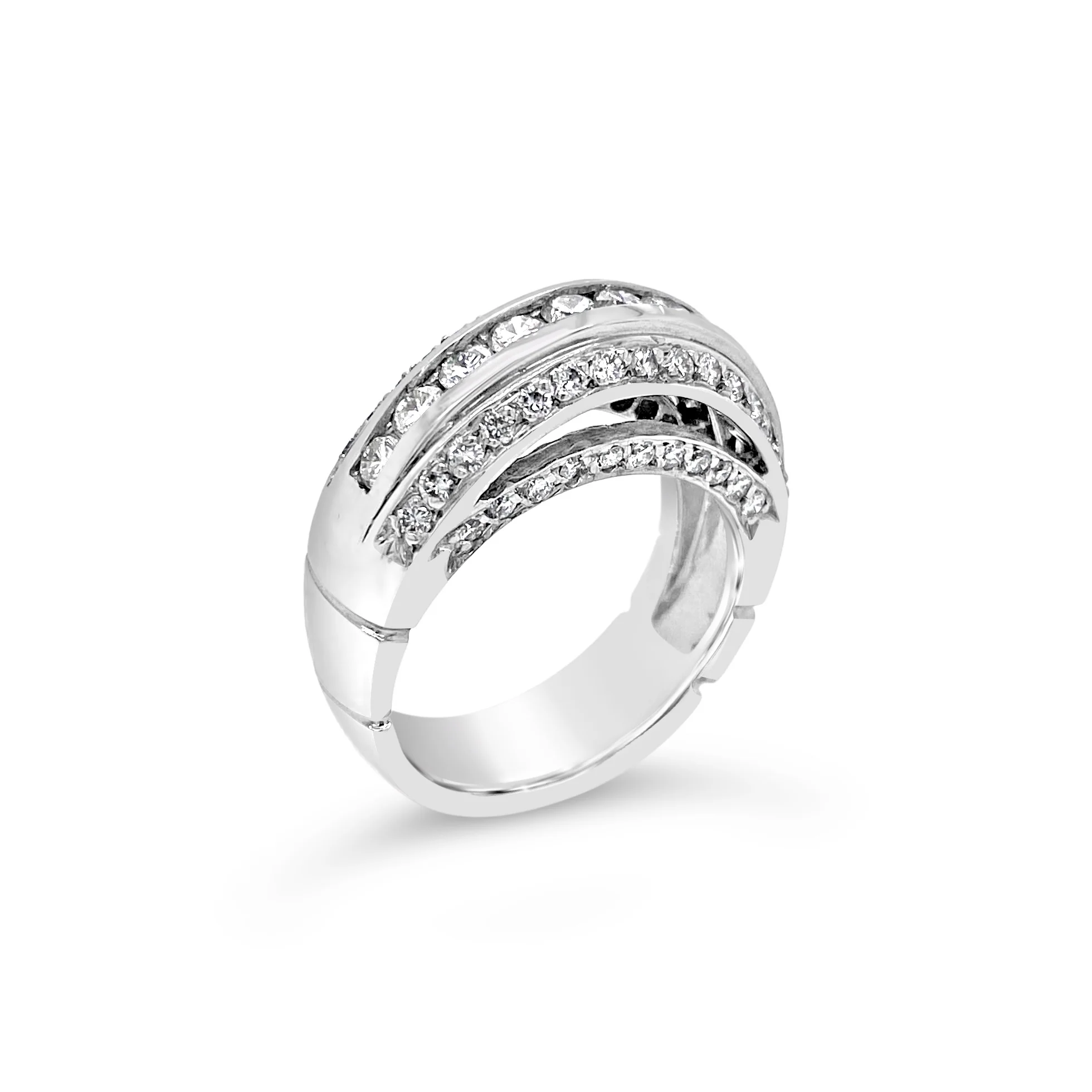 Diamond Double Dome Ring - Image 2