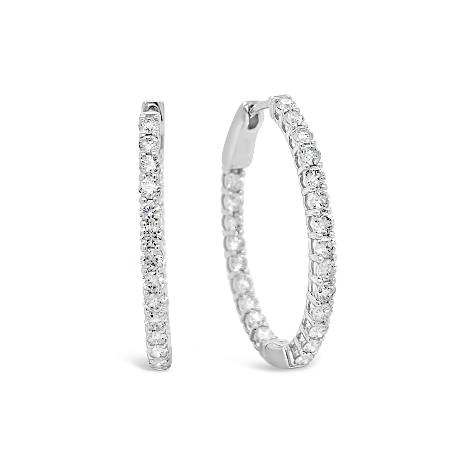 Diamond Inside-Out Hoops - 2.00CTW