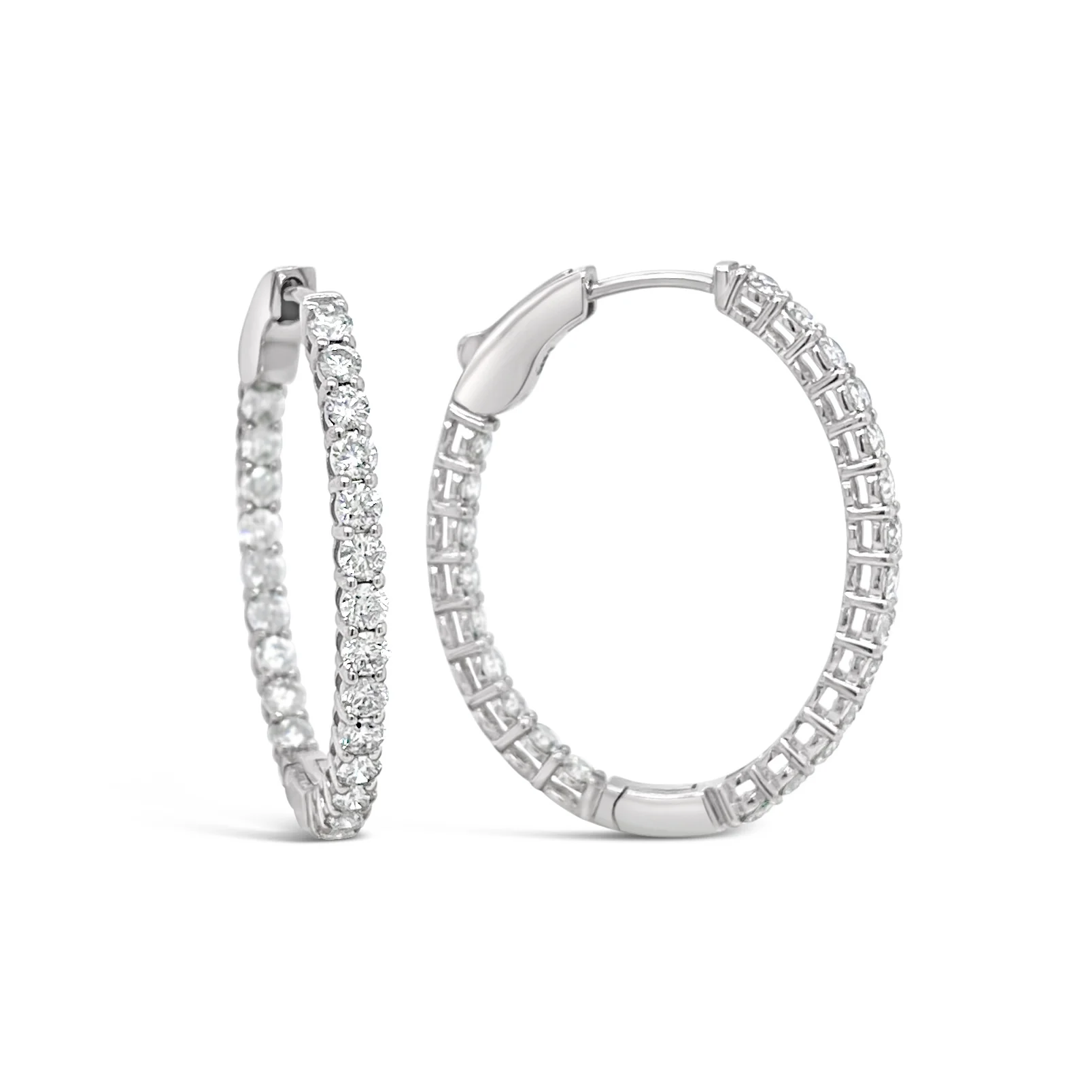 Diamond Inside-Out Hoops - 2.00CTW - Image 2