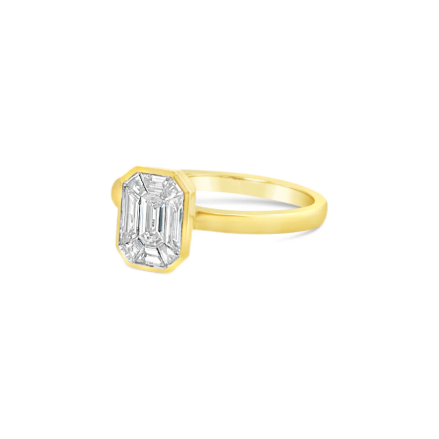 Diamond Mosaic Illusion Bezel Ring - Image 3