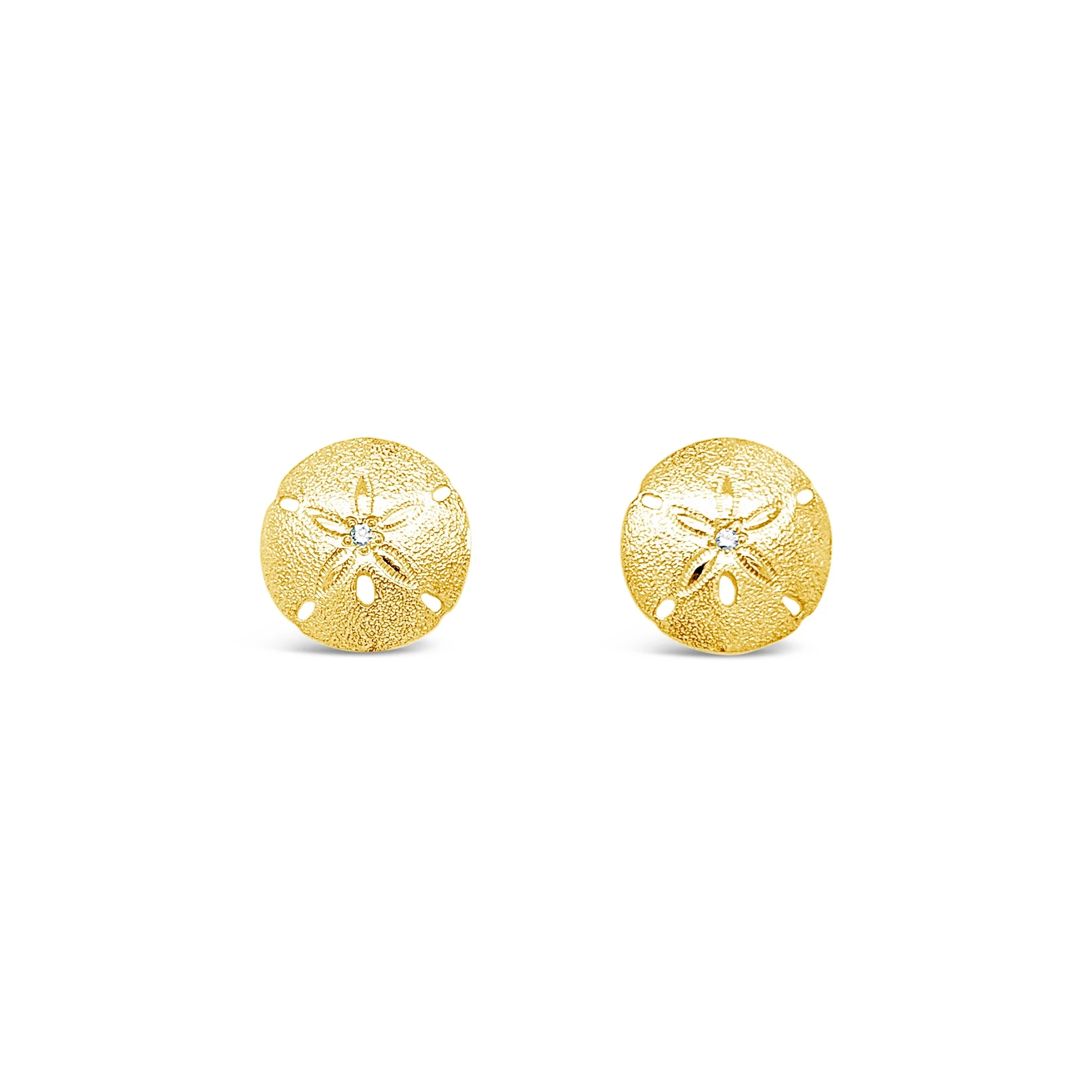 Diamond Small Sand Dollar Earrings