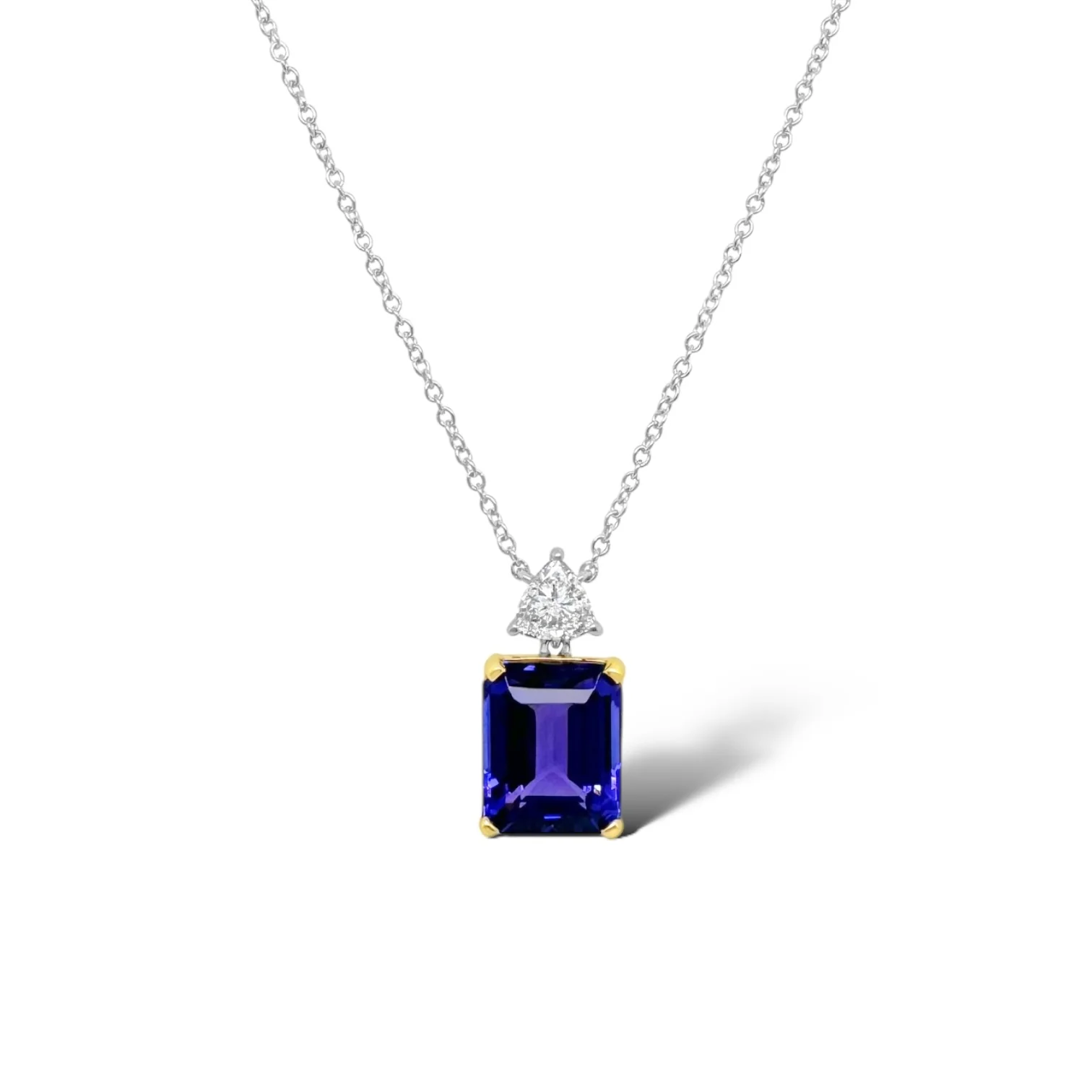 Diamond & Tanzanite Pendant Necklace