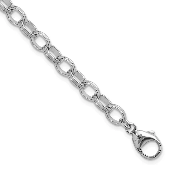Double Oval Link Charm Bracelet - Image 2