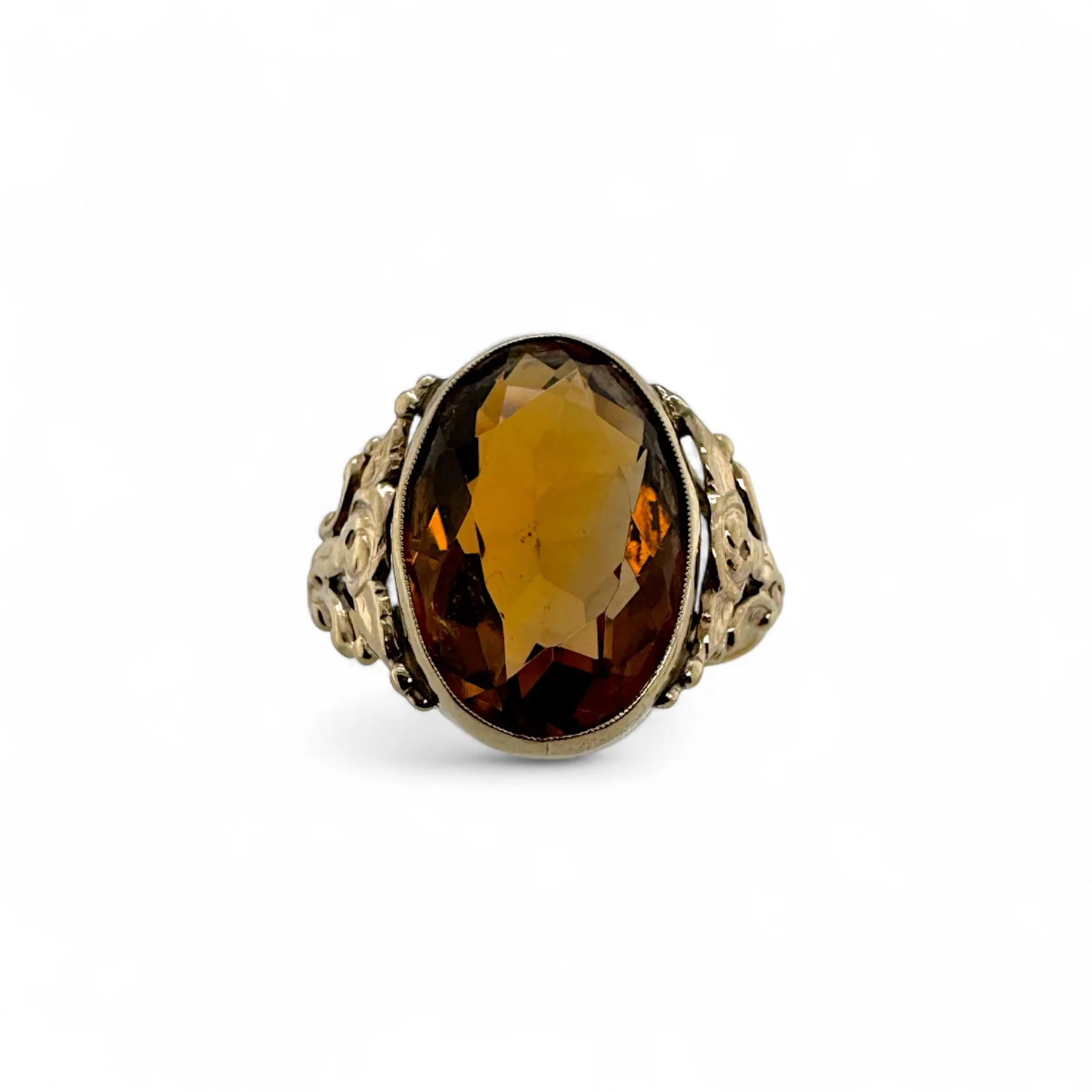 Estate 10k Gold Citrine Ring