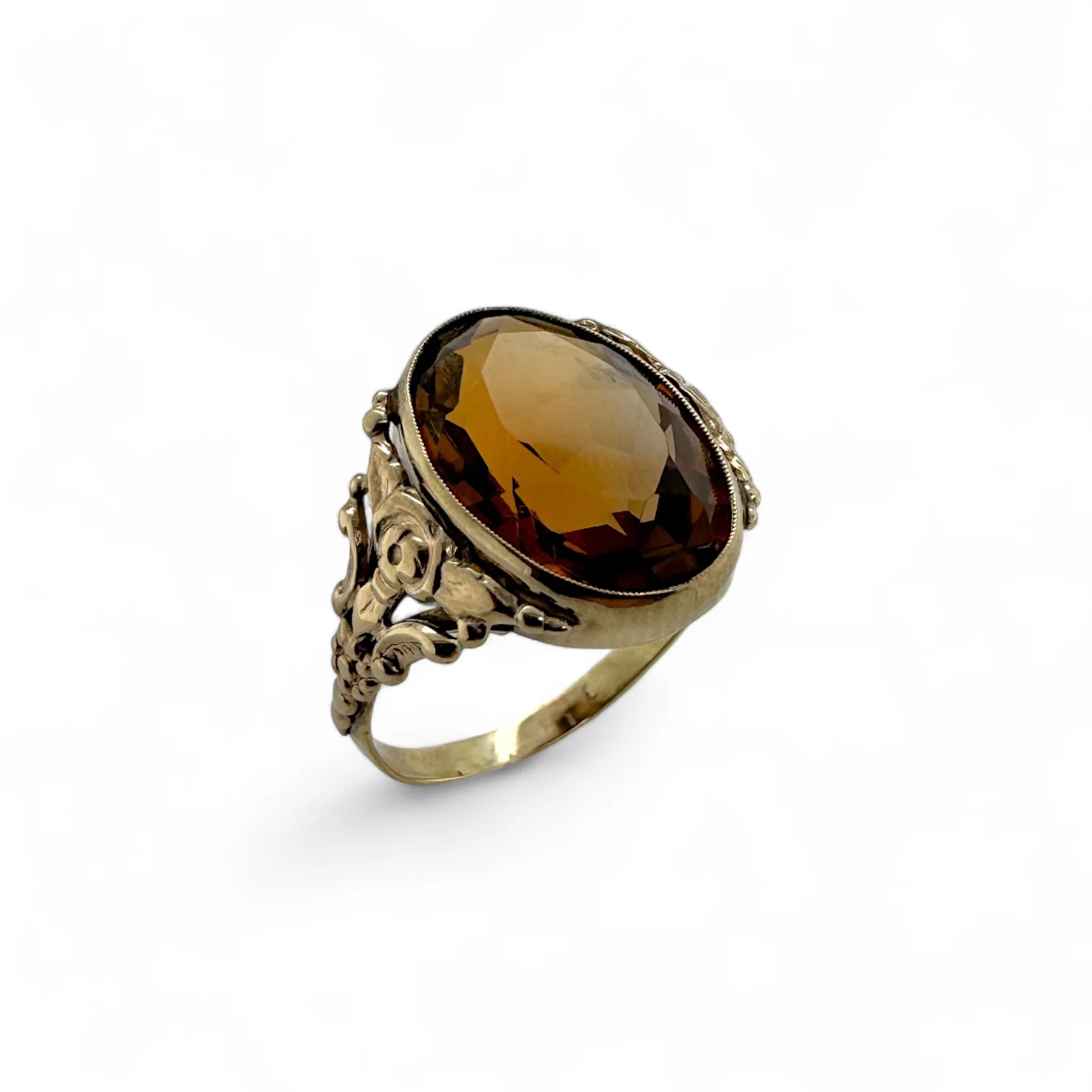 Estate 10k Gold Citrine Ring - Image 2