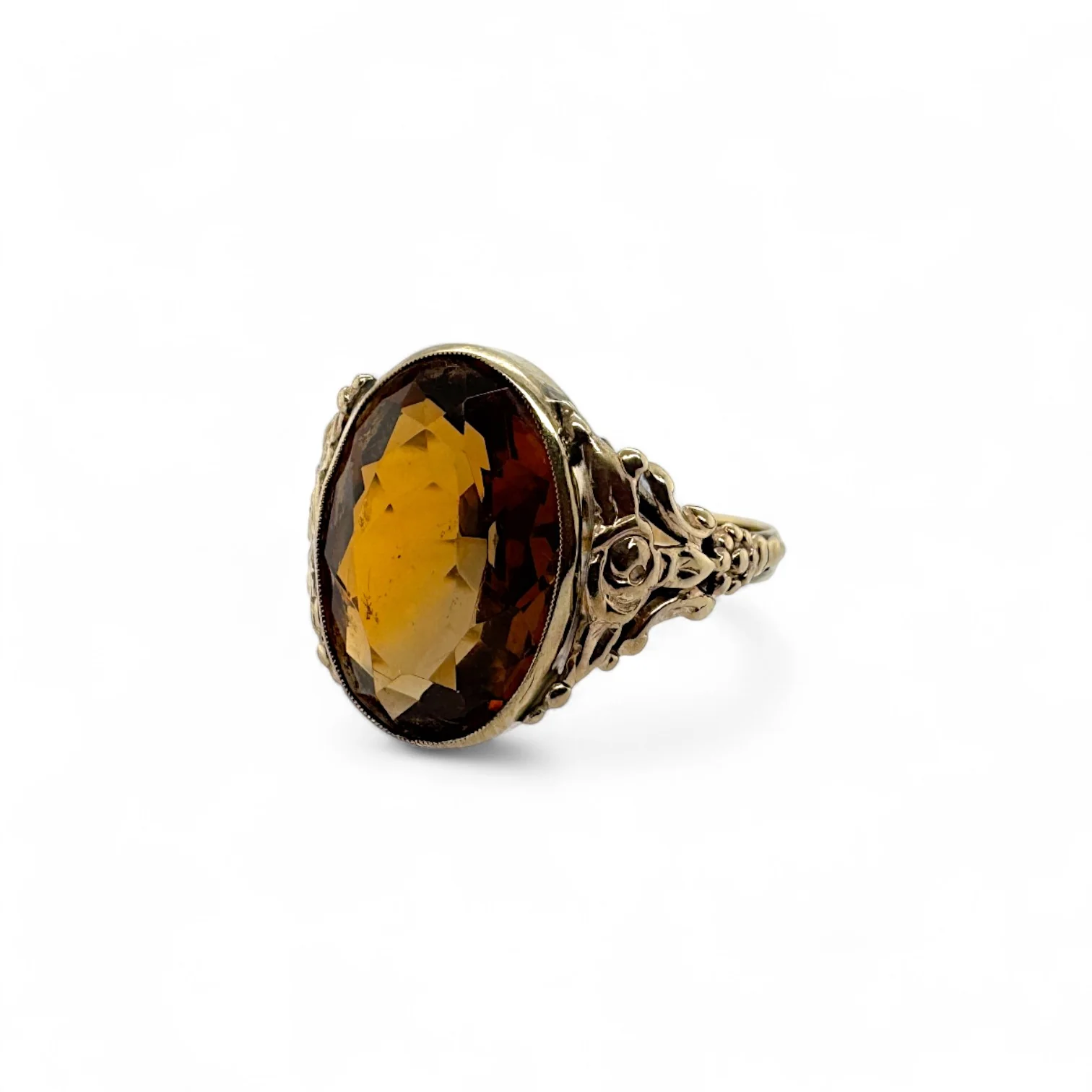 Estate 10k Gold Citrine Ring - Image 3