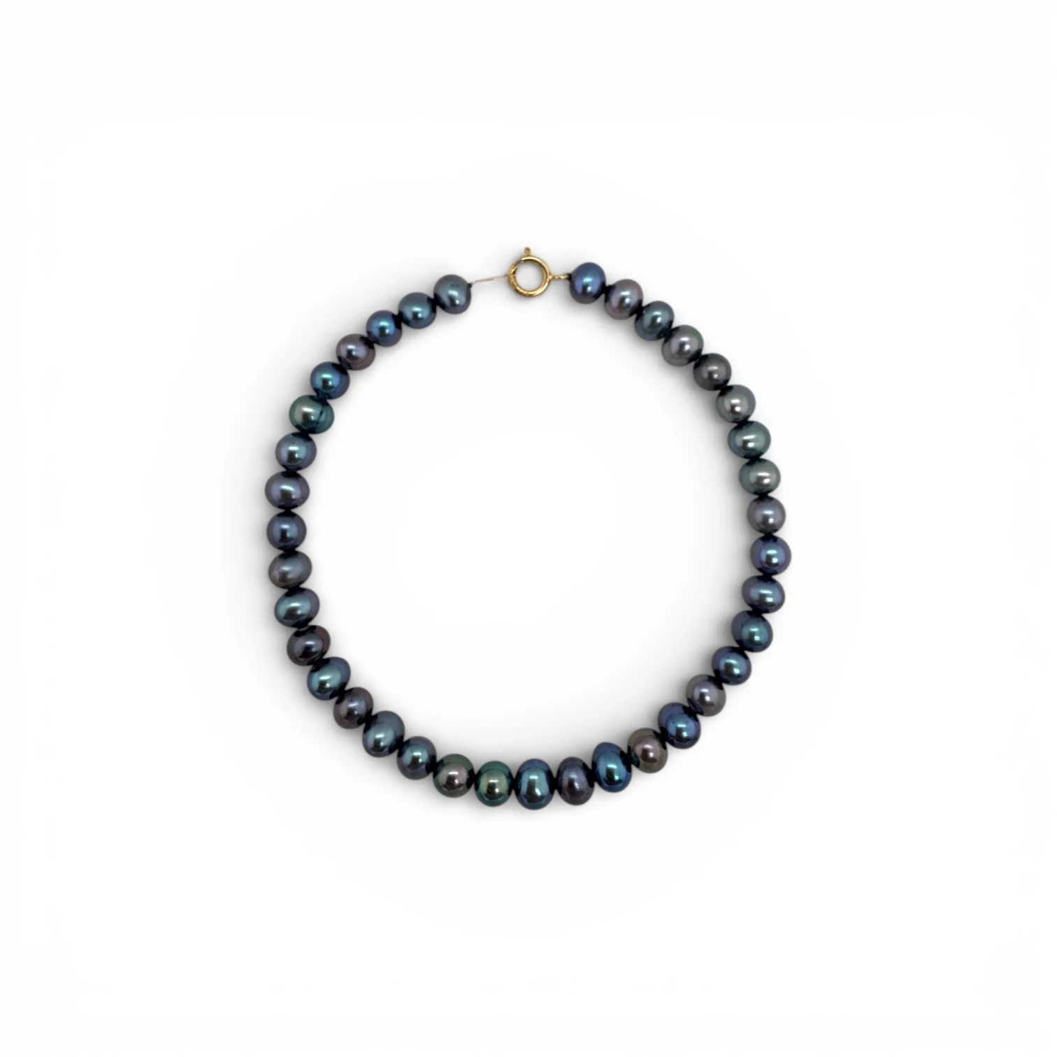 Estate 14k Dyed Freshwater Pearl Bracelet
