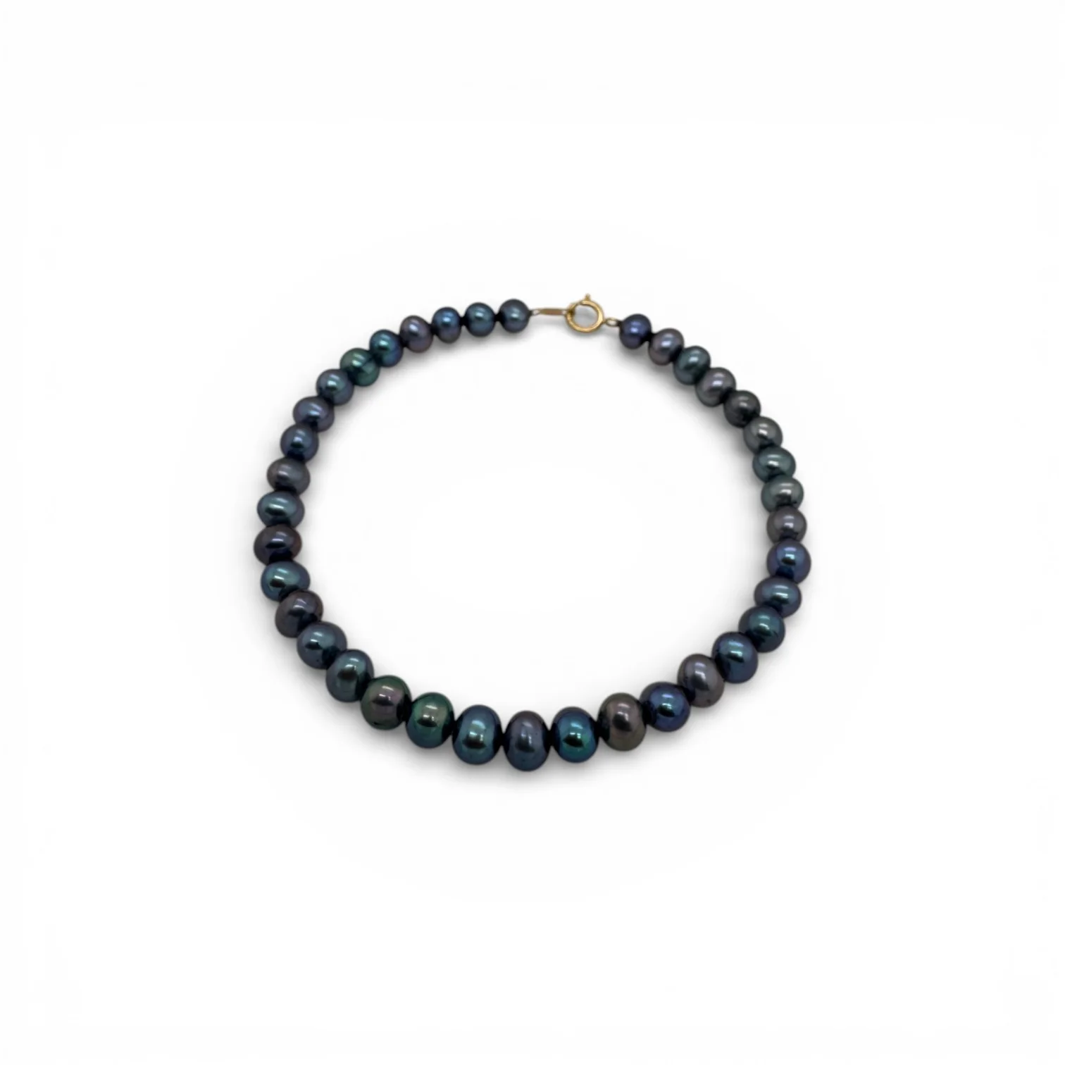 Estate 14k Dyed Freshwater Pearl Bracelet - Image 2