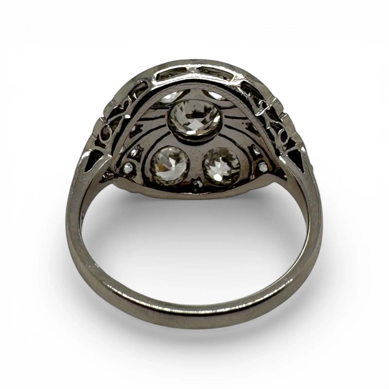 Estate Platinum Art Deco Diamond Ring - Image 3