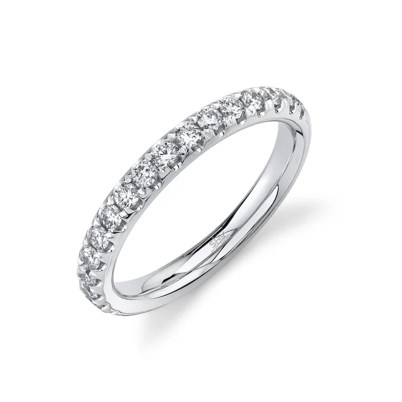 French-Set Diamond 1/2 Hoop Band