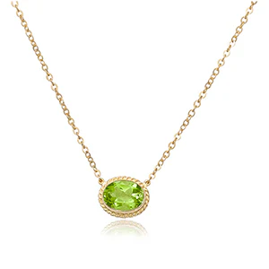 Gemstone Twist Bezel Necklace - Image 4