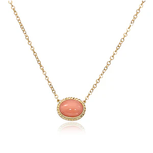 Gemstone Twist Bezel Necklace - Image 5