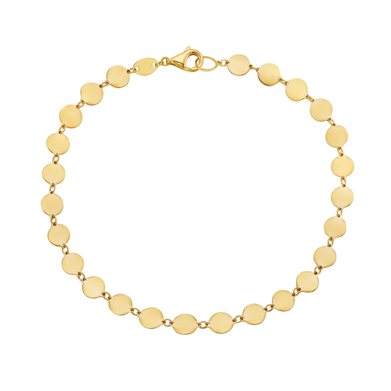 Gold Little Discs Link Bracelet