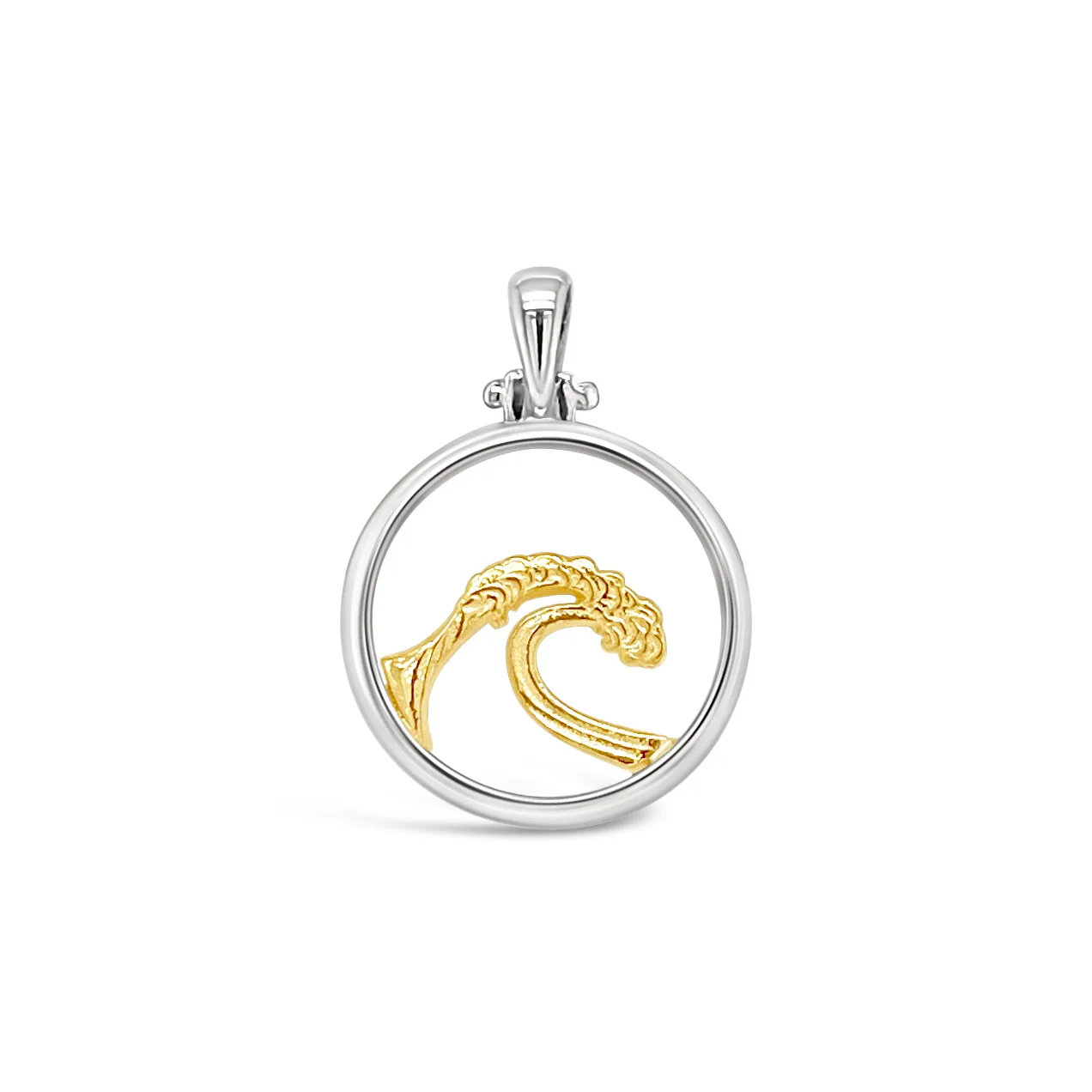 Gold & Silver Wave Pendant