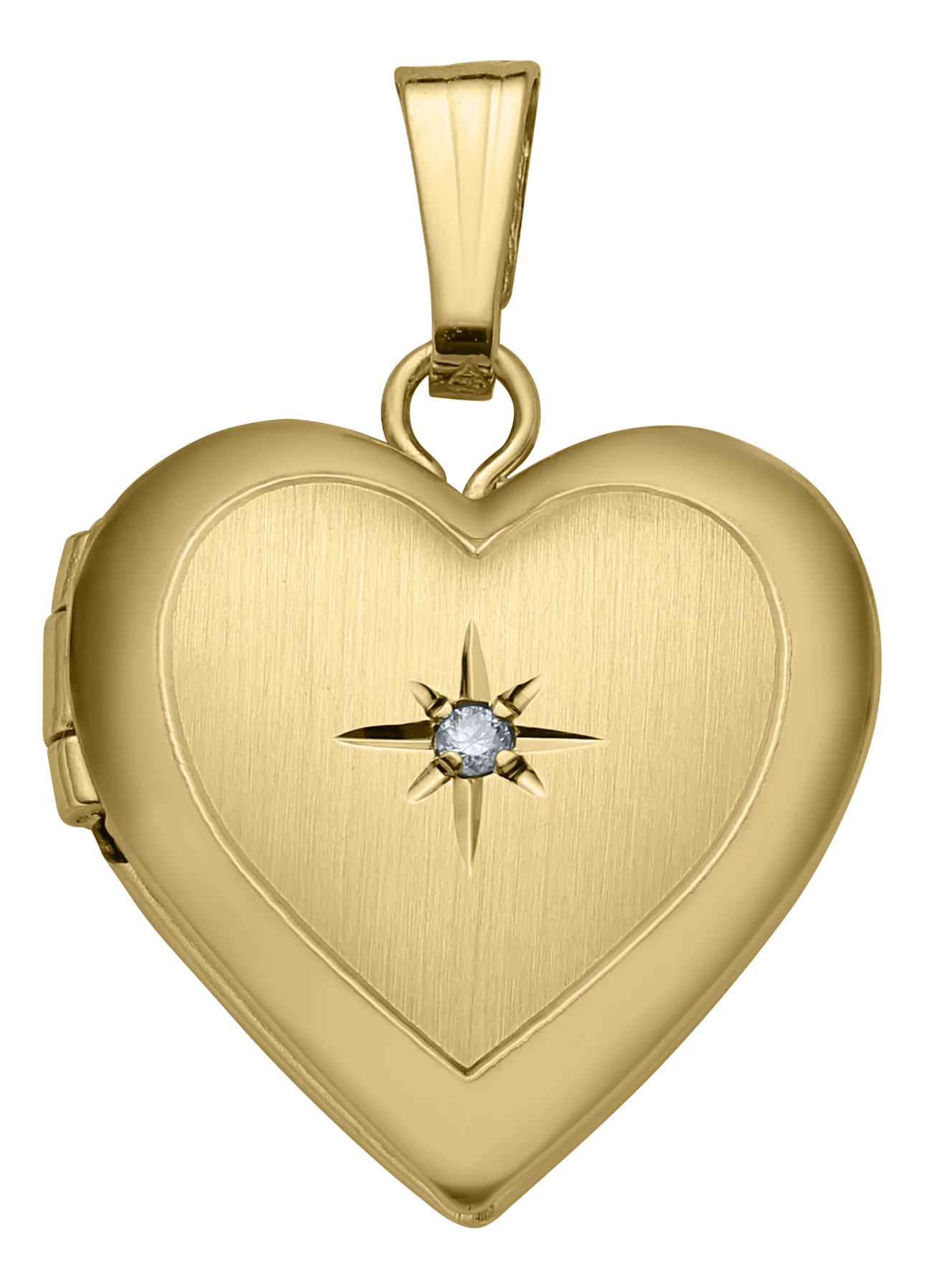 Small Heart Locket with Diamond