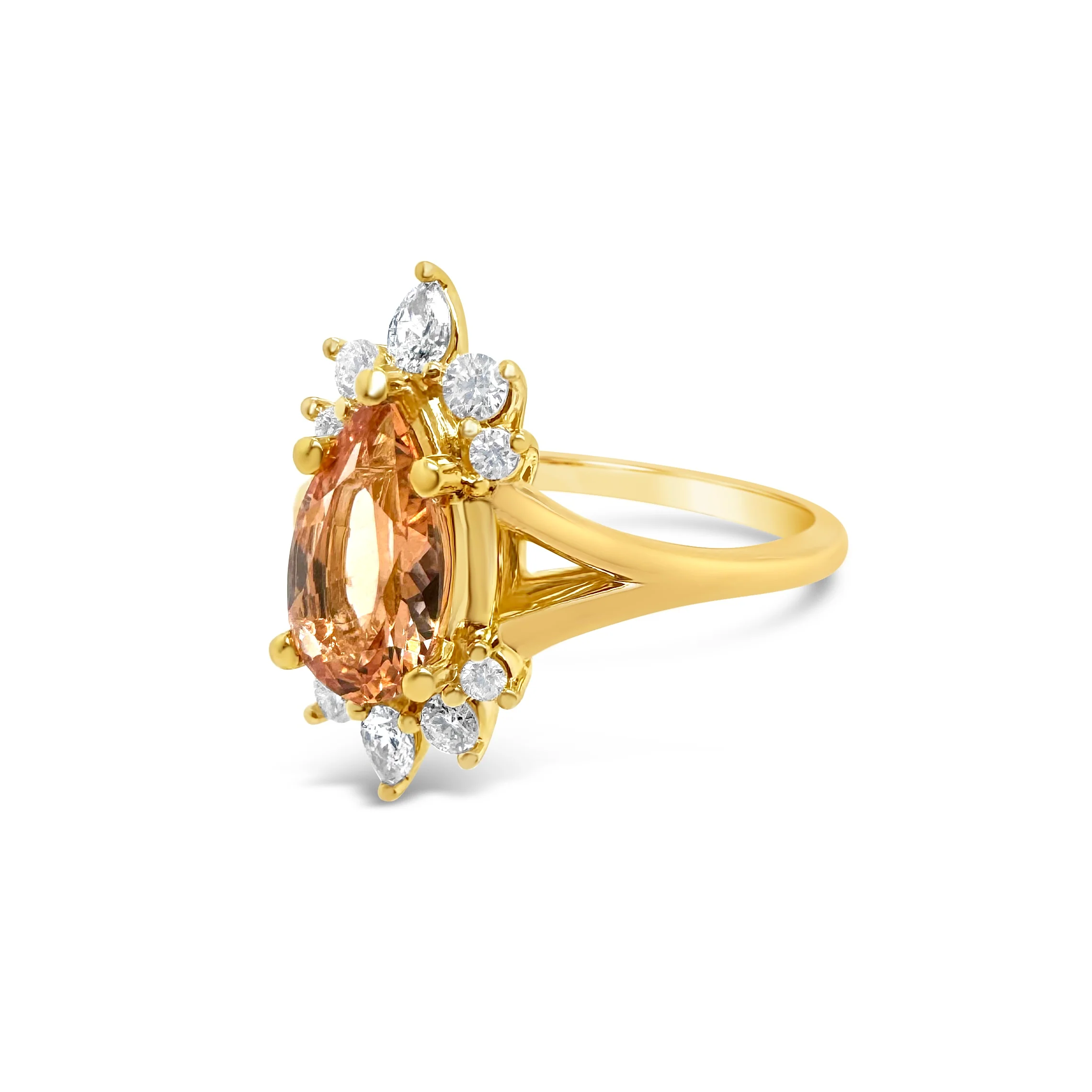 Imperial Topaz & Diamond Tiara Ring - Image 4
