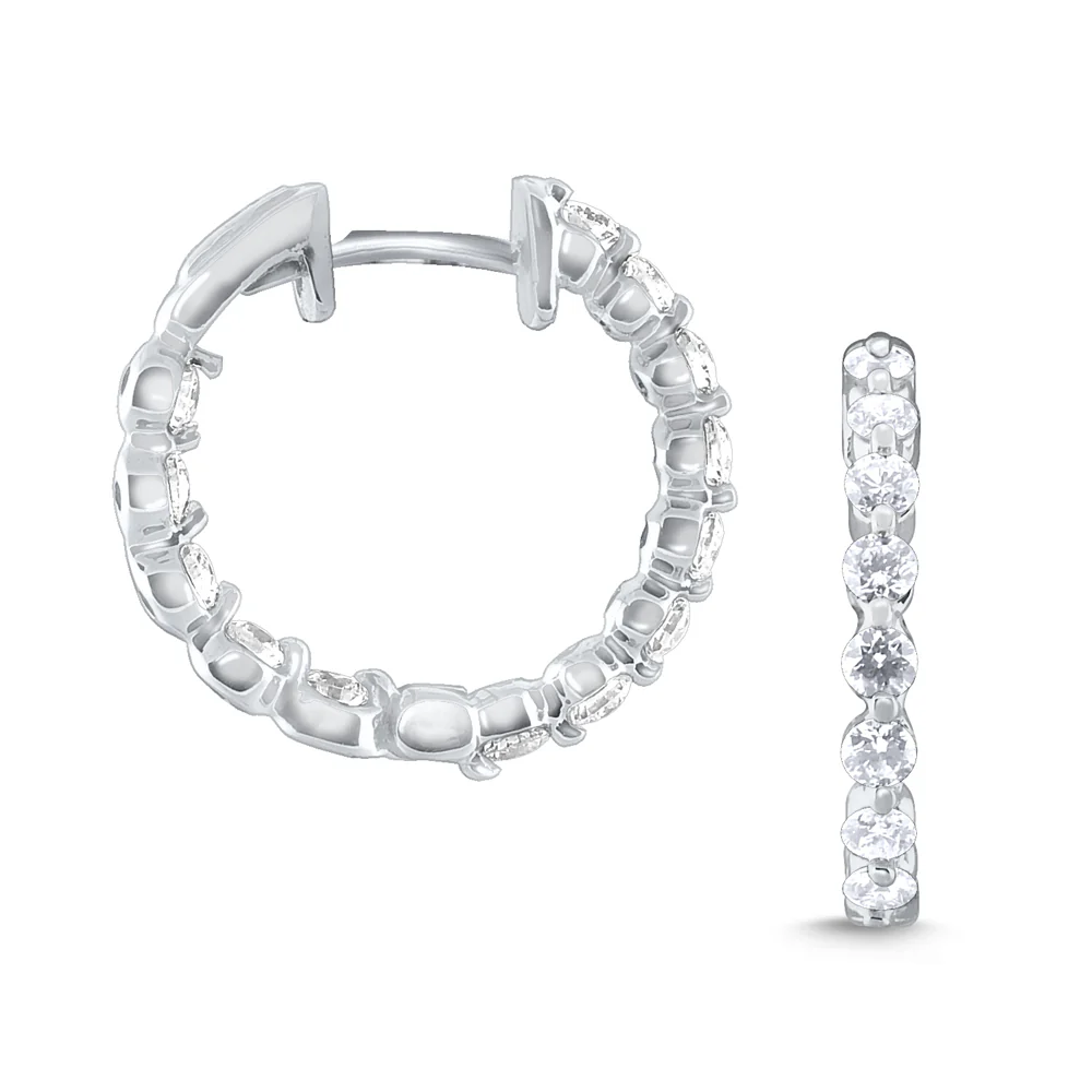 Inside-Out Diamond Hoop Earrings