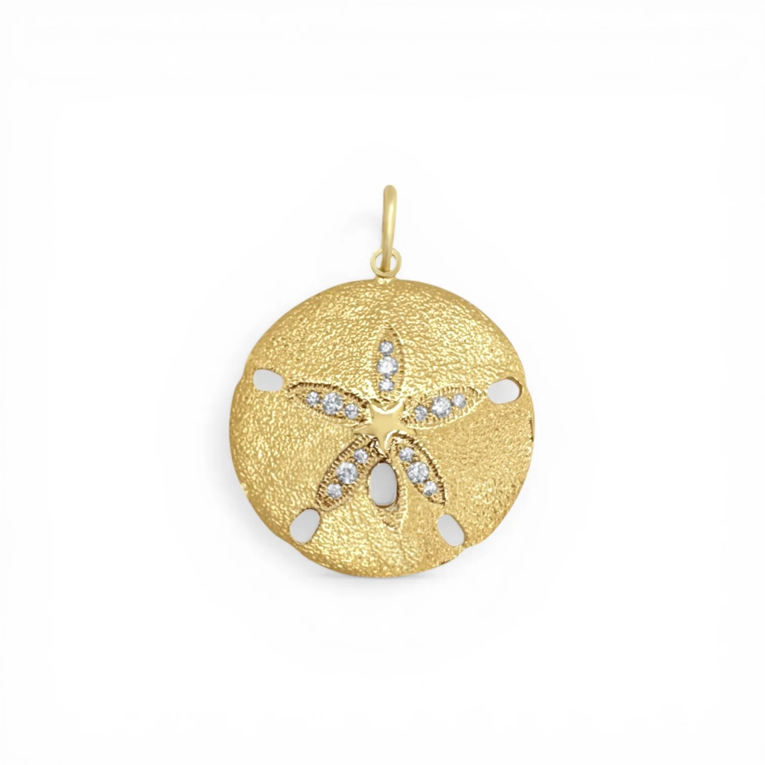 Large Pavé Diamond Sand Dollar Pendant
