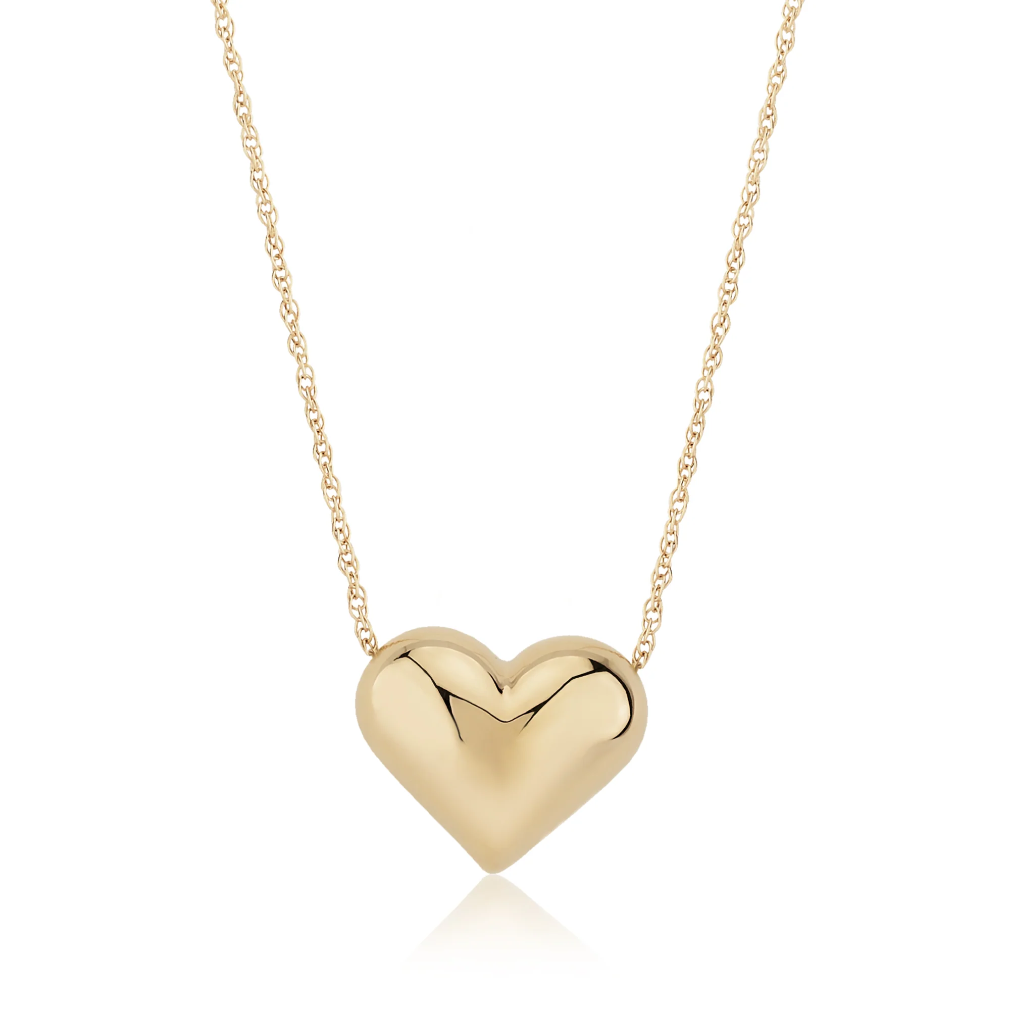 Large Puffed Heart Necklace