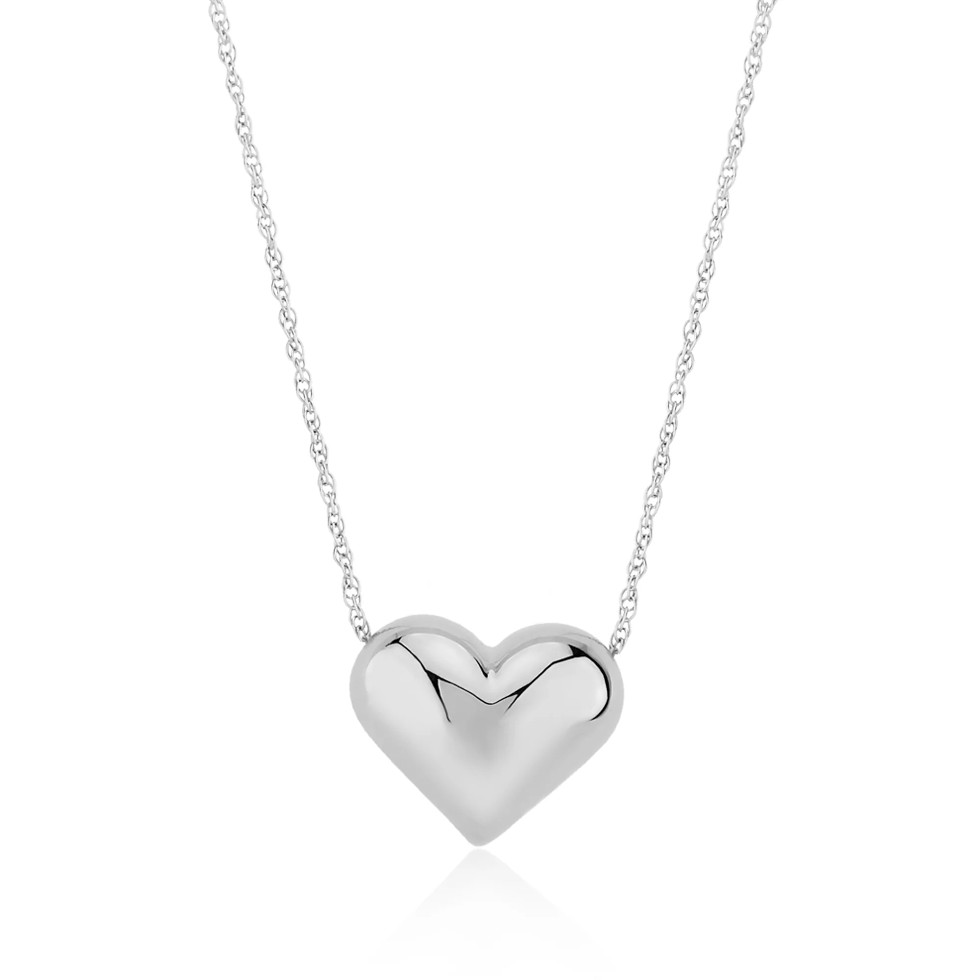 Large Puffed Heart Necklace - Image 3
