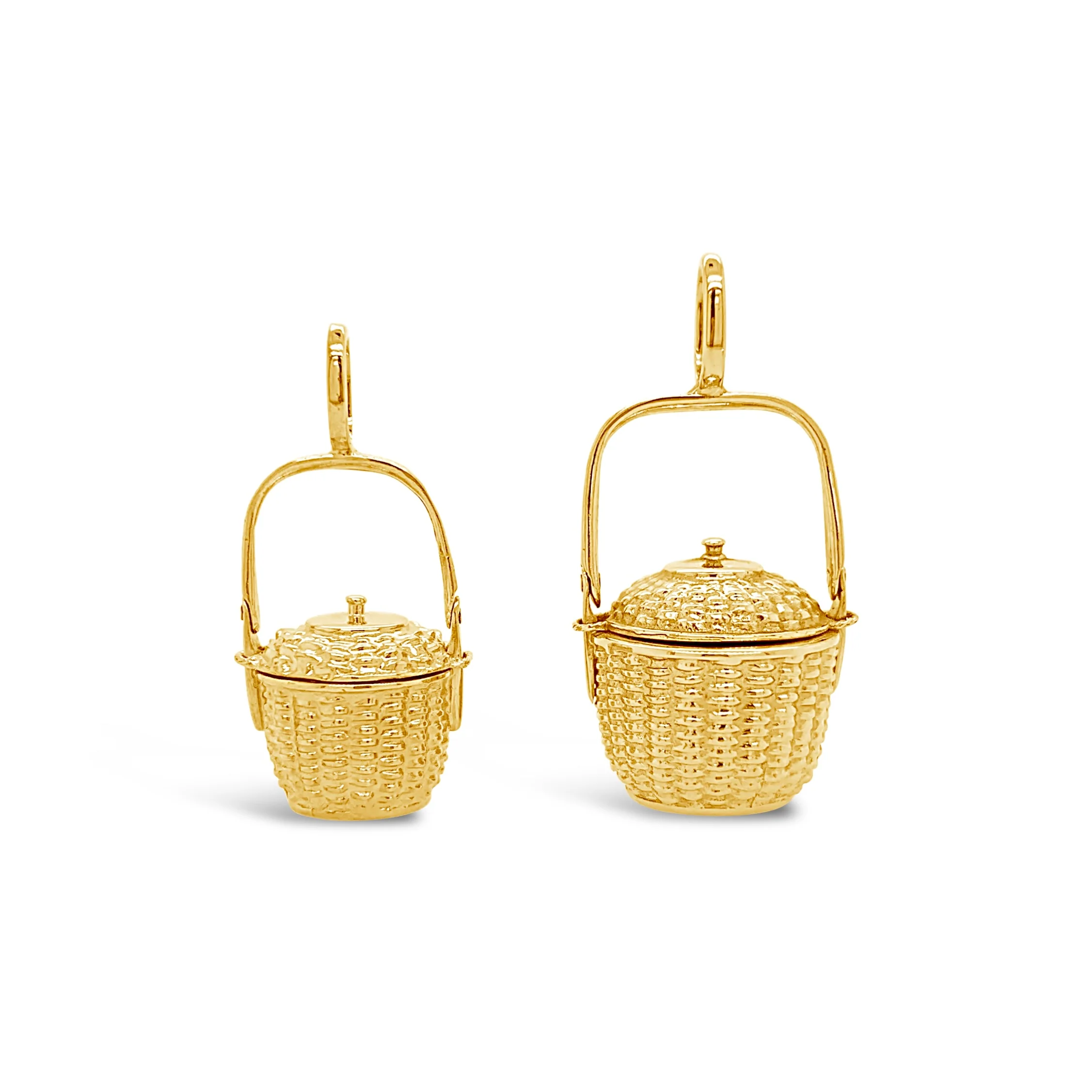 Lidded Nantucket Basket Pendant - Image 3