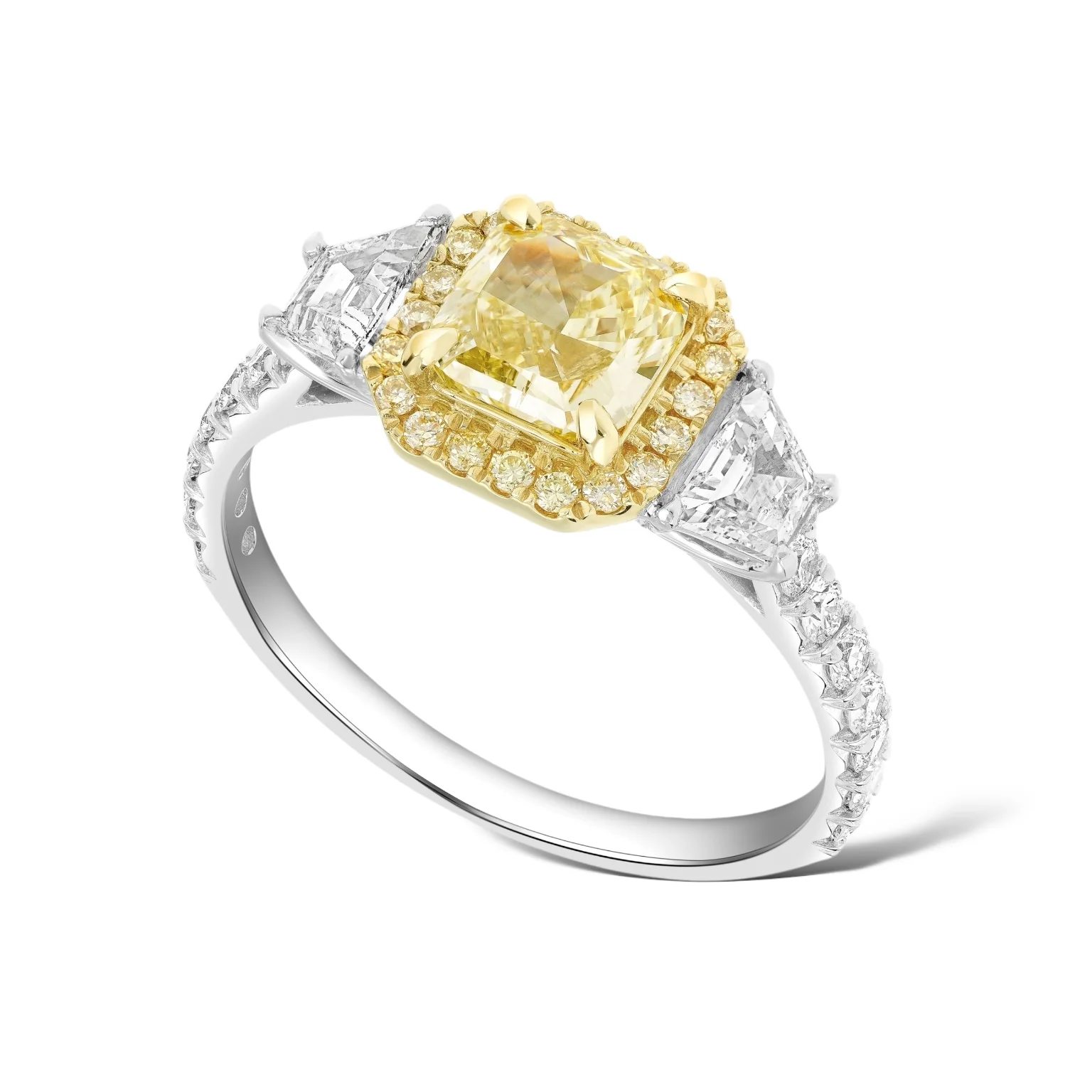 Light Yellow Diamond Engagement Ring - Image 2