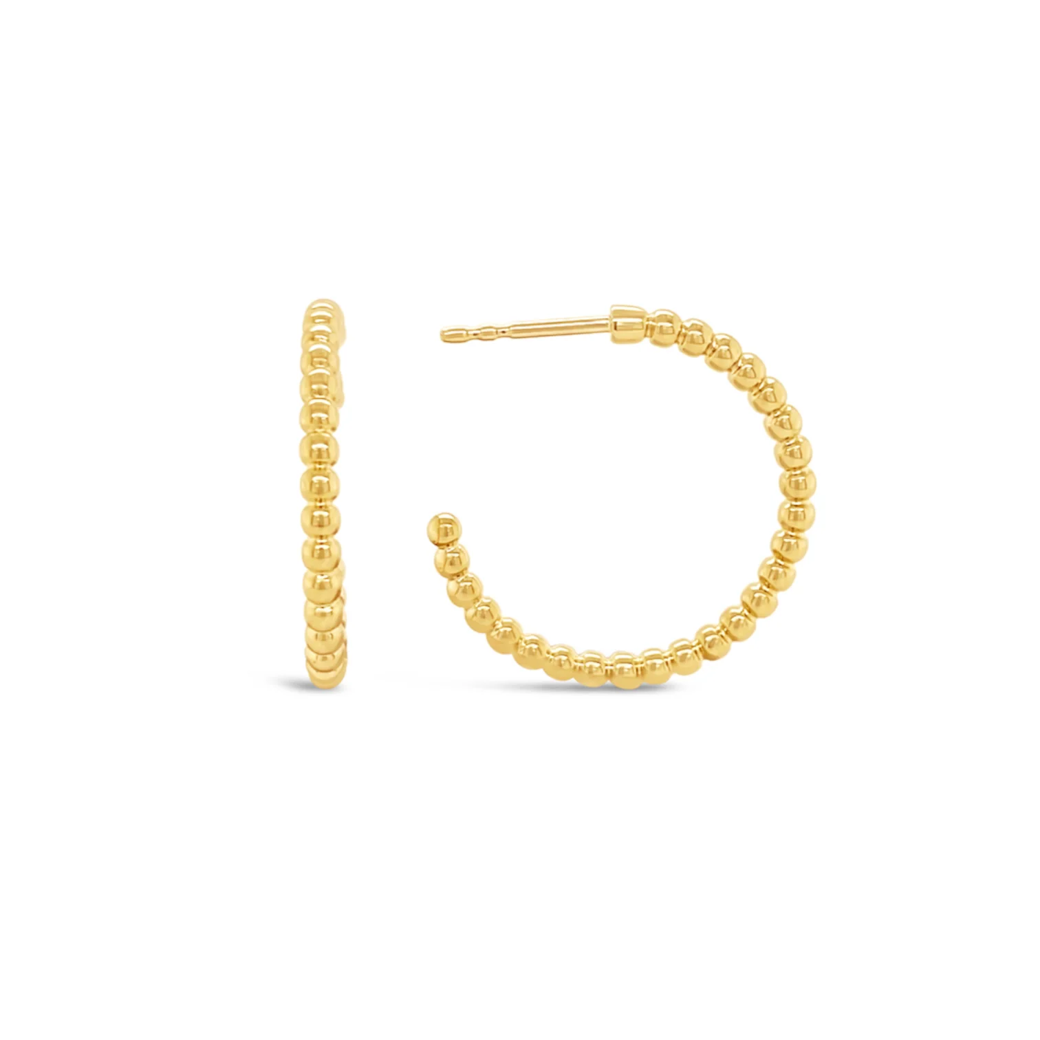 Medium Beaded Hoop Earrings