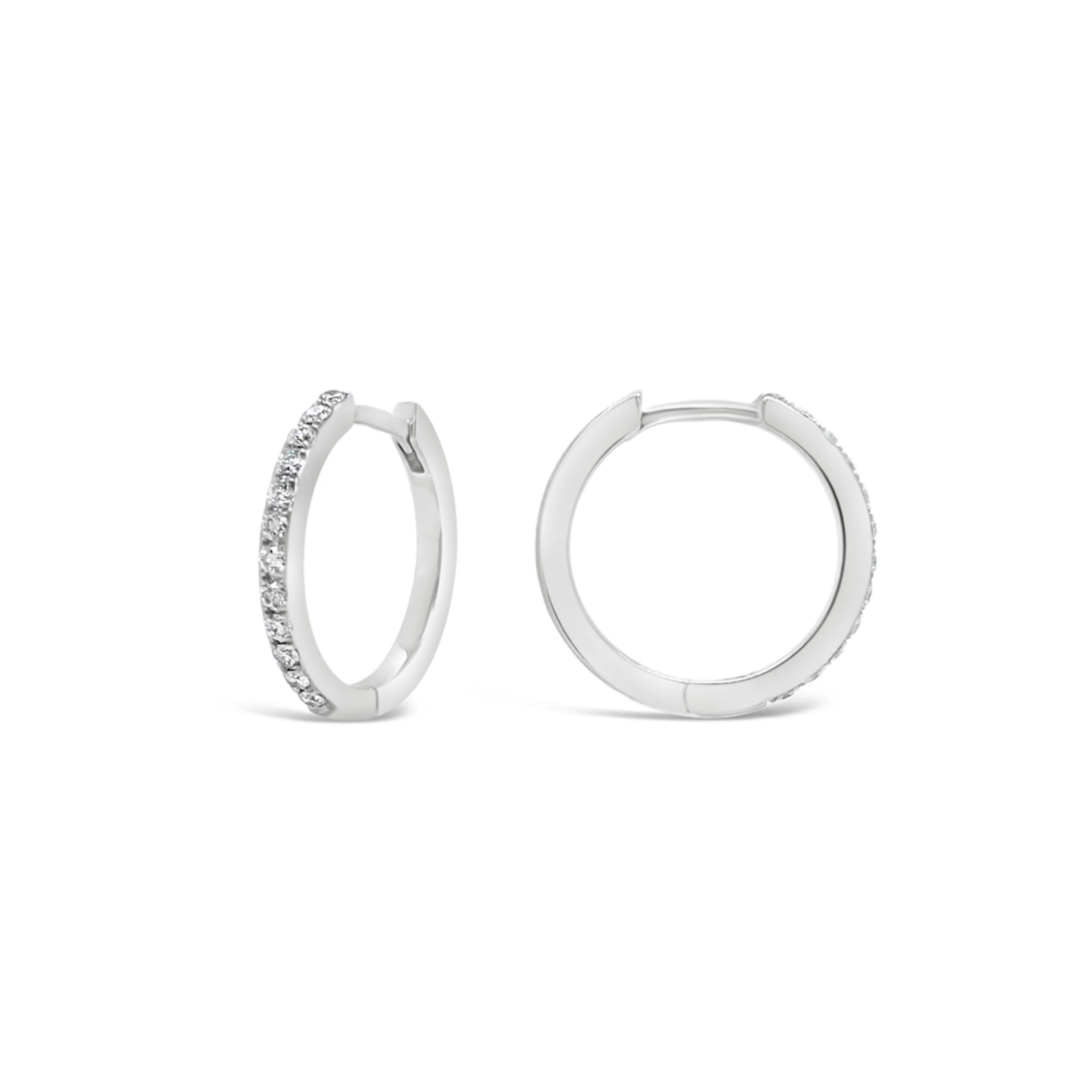 Medium Diamond Hoop Earrings
