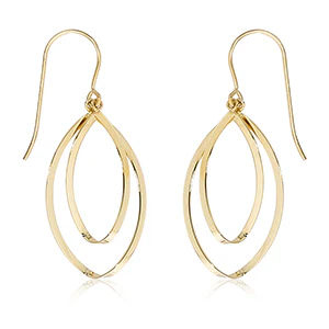 Mini Double Bottom Twist Drop Earrings