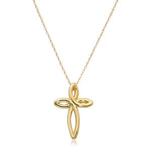 Open Freeform Cross Necklace