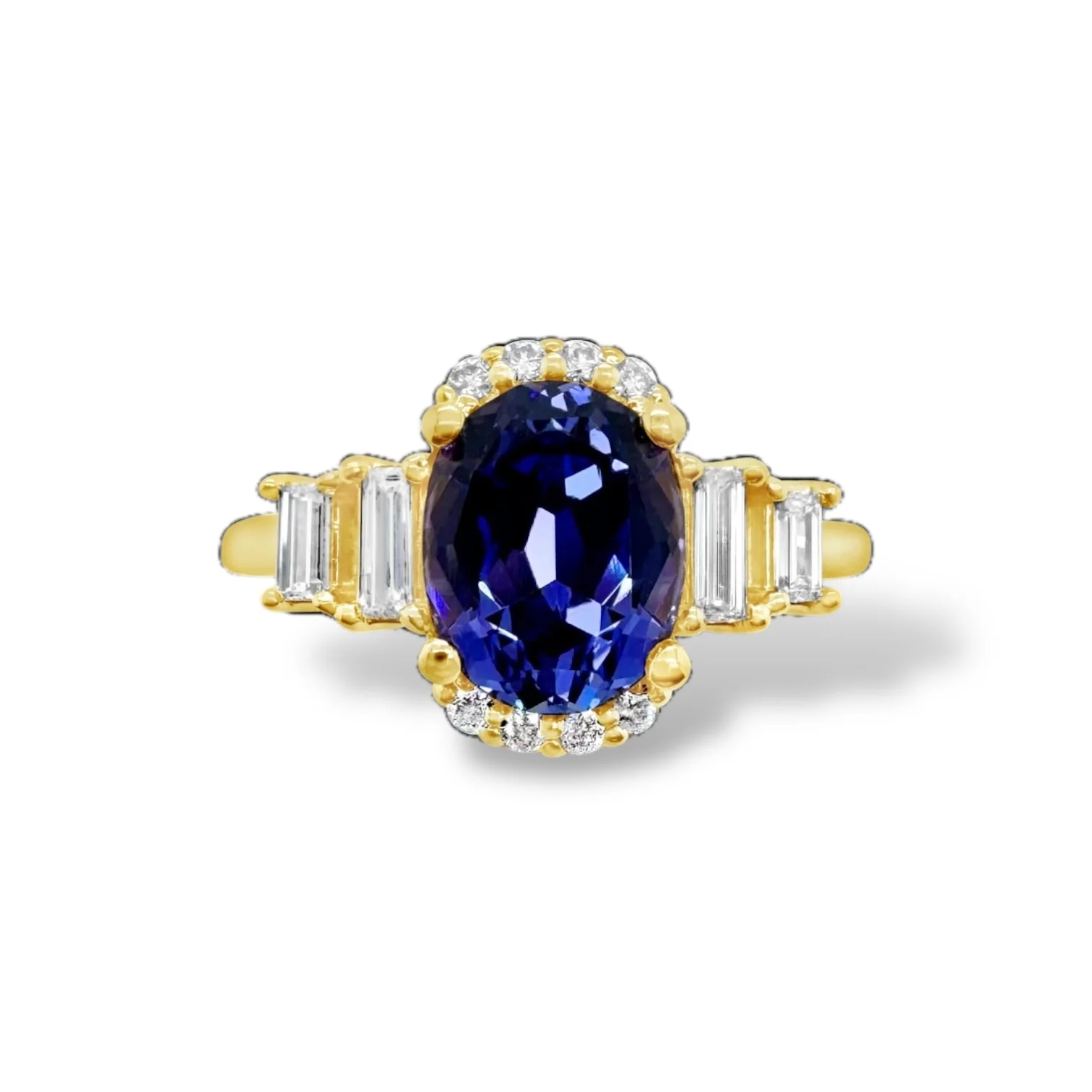 Oval Tanzanite & Diamond Ring