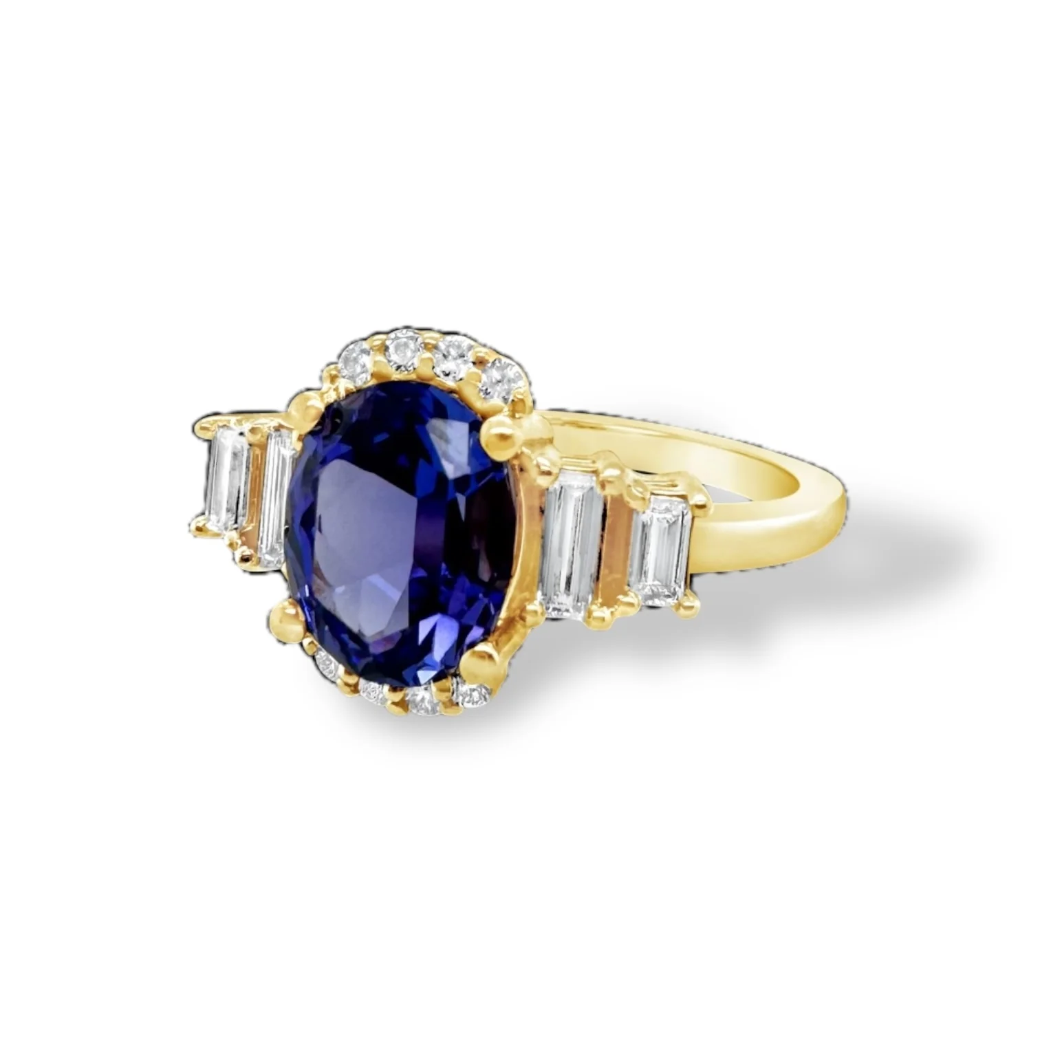 Oval Tanzanite & Diamond Ring - Image 3