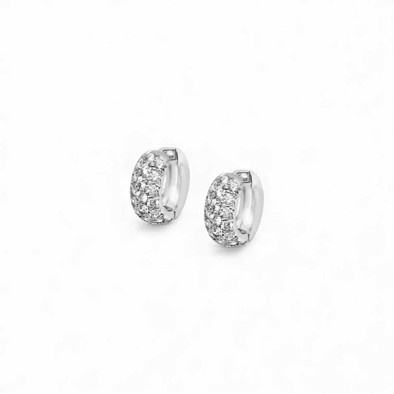 Pavé Diamond Chubby Huggie Hoops - Image 2