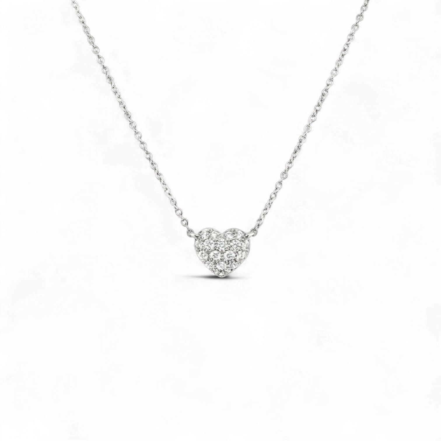 Pavé Diamond Heart Necklace