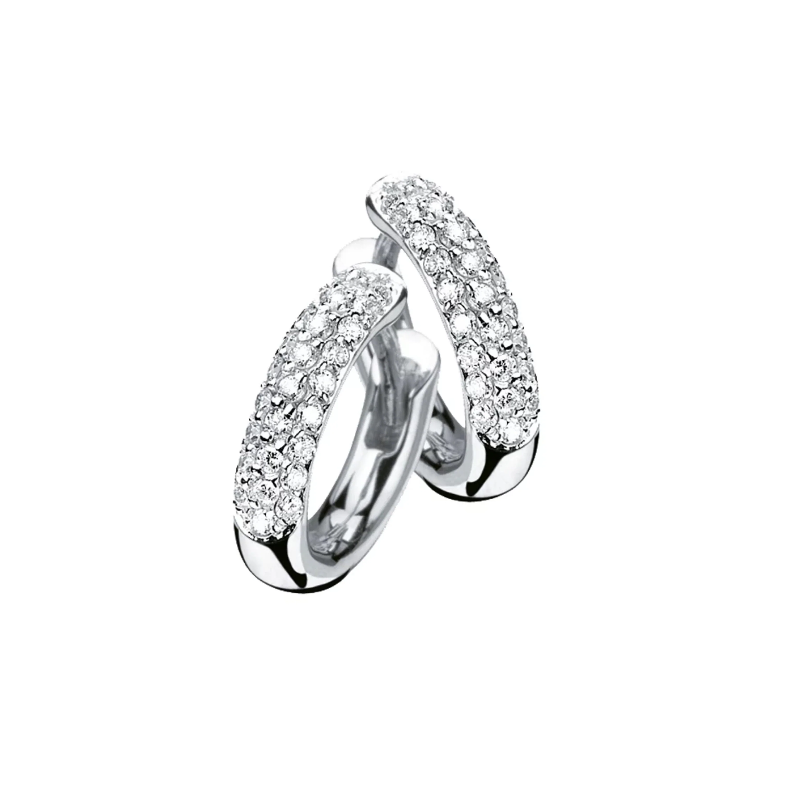 Pavé Diamond Huggie Hoops